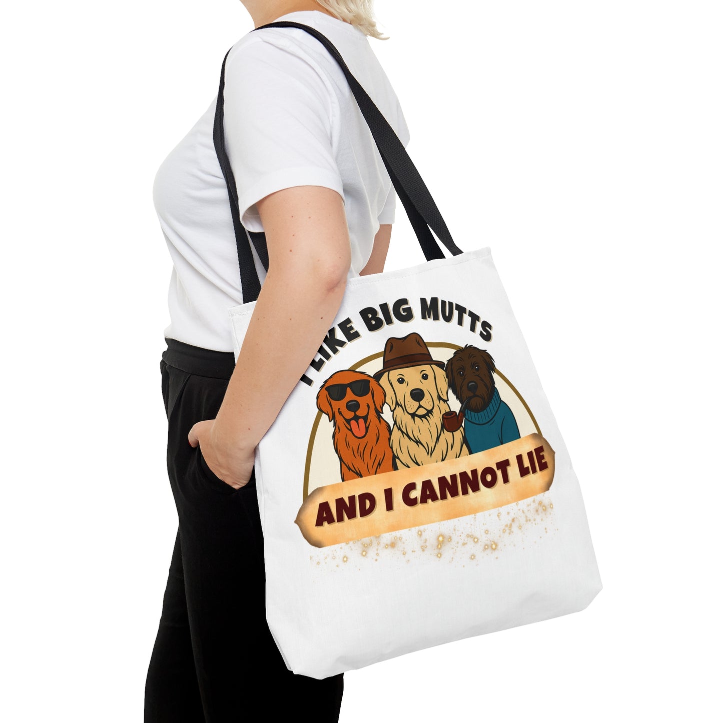 "I LIKE BIG MUTTS AND I CANNOT LIE"- AOP Tote Bag "Dog Lovers Speaking Their Truth"