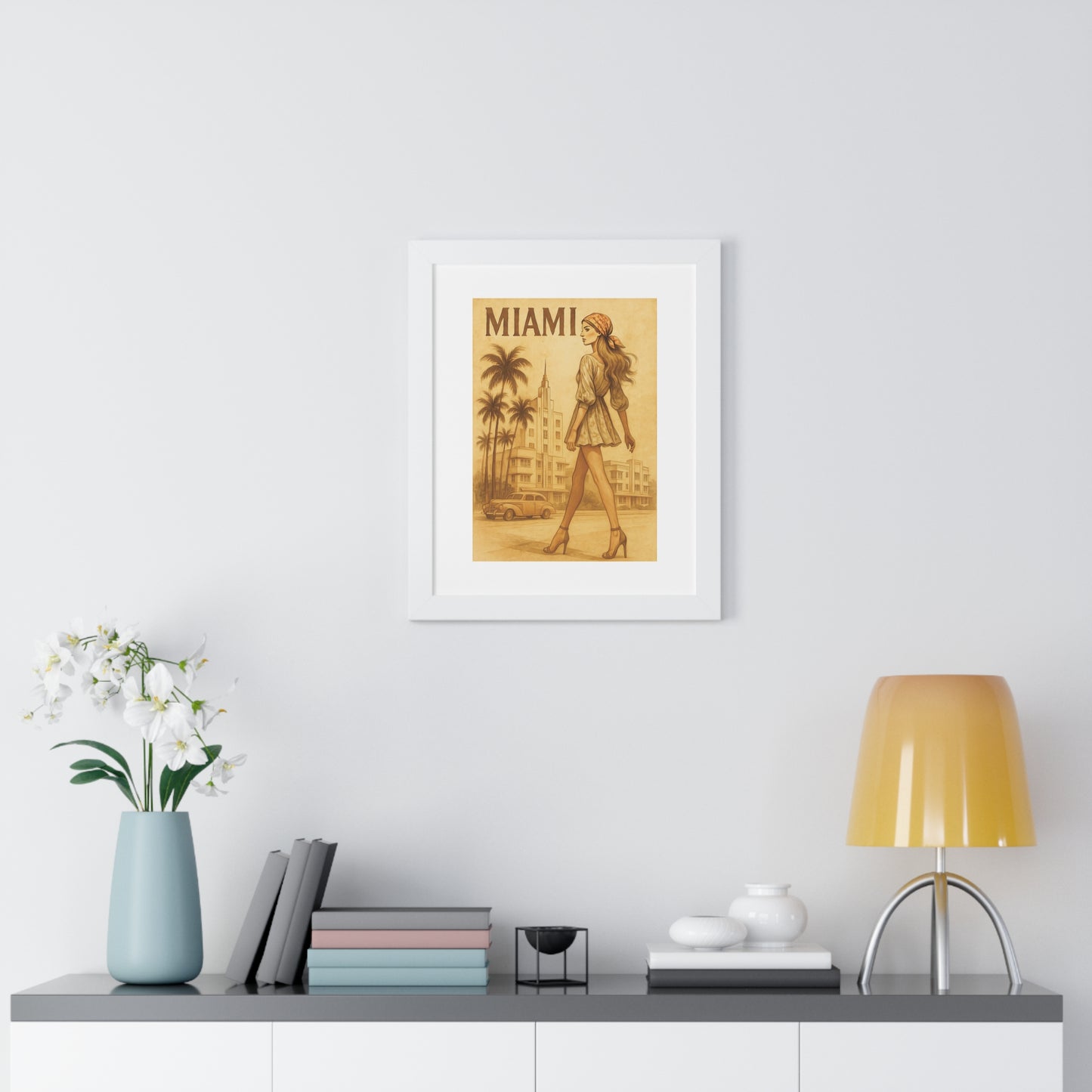 VINTAGE MIAMI - “ Trending Framed Print  for Stylish Homes”