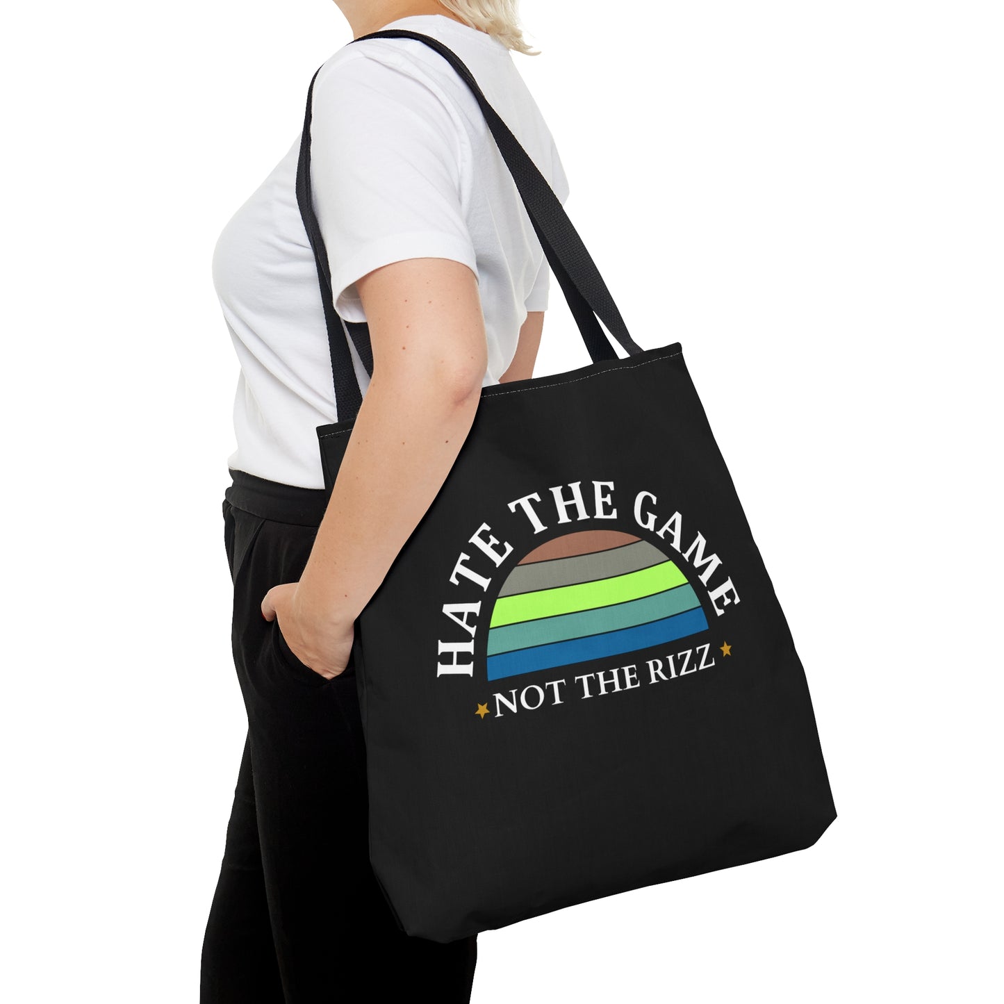 HATE THE GAME NOT THE RIZZ- AOP Tote Bag-"Carry Confidence Everywhere You Go"
