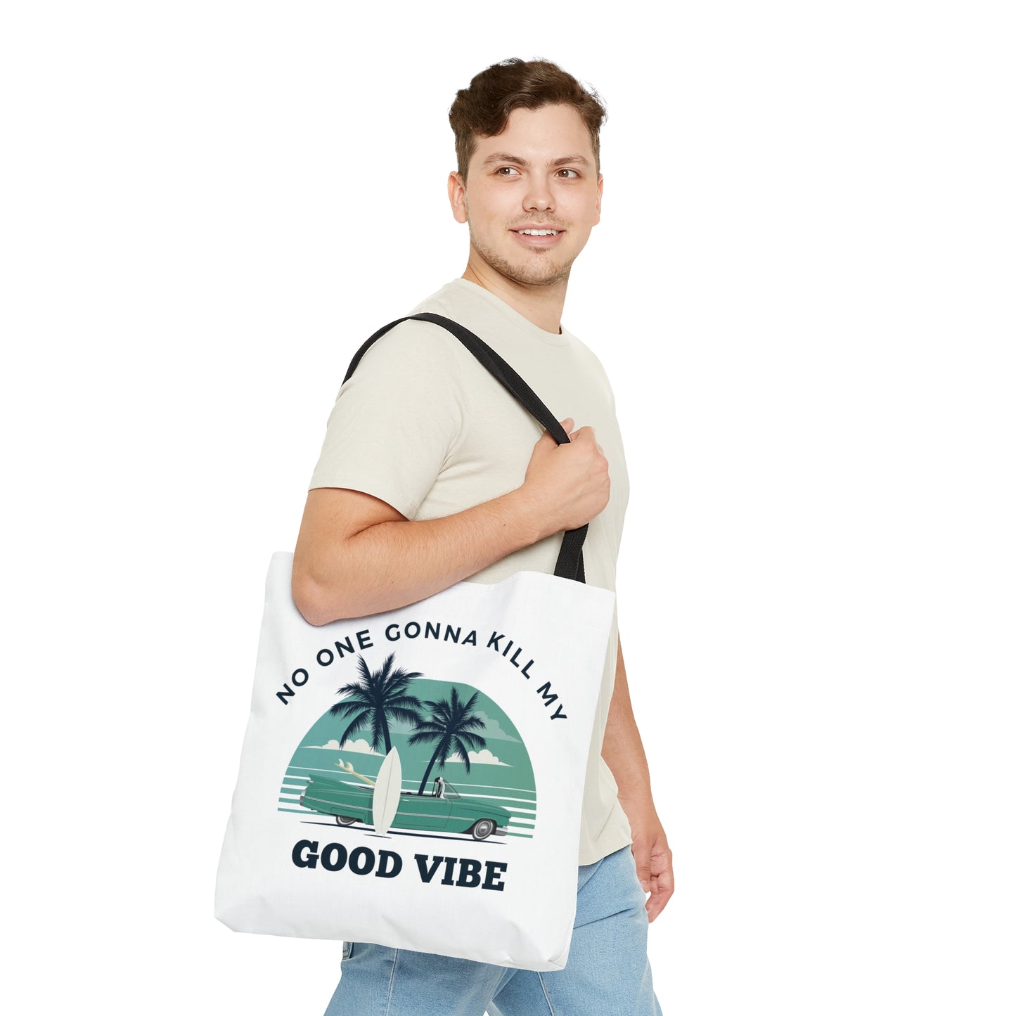 NO ONE GONNA KILL MY GOOD VIBE- AOP Tote Bag