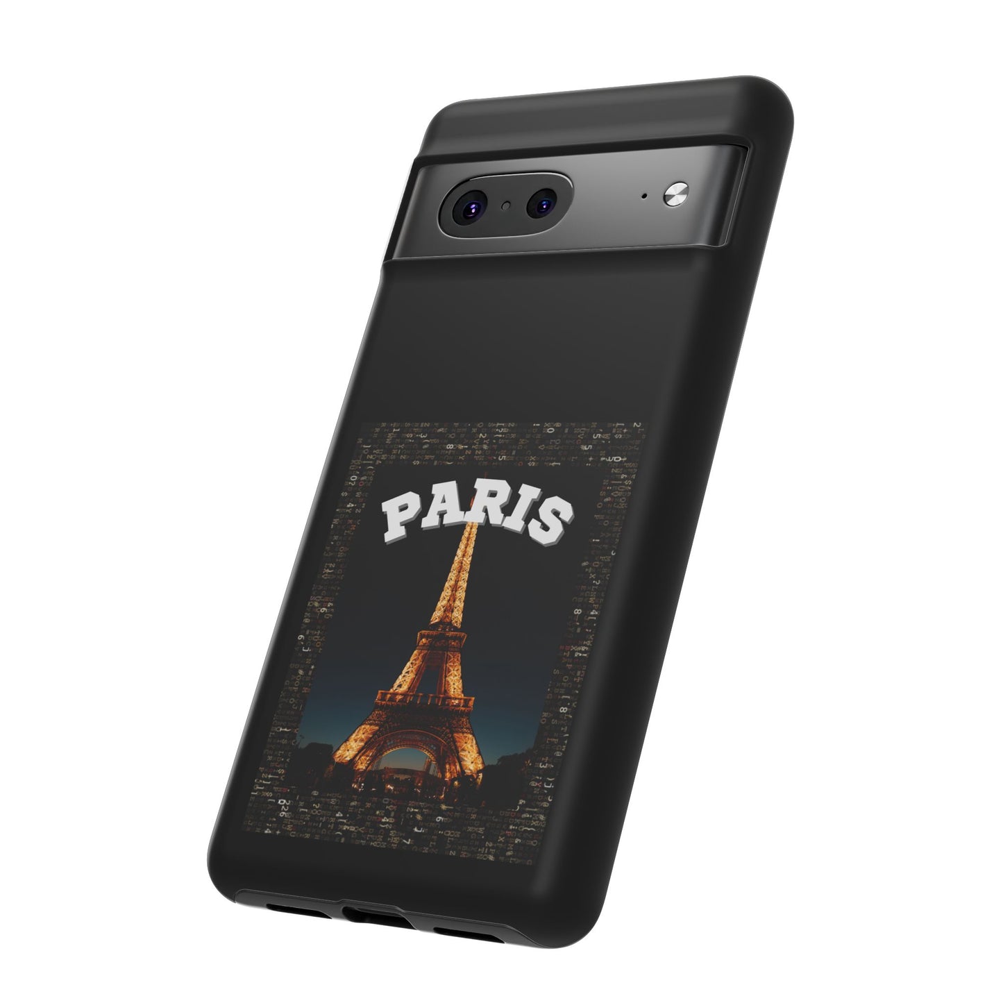 PARIS AT NIGHT- Tough Phone Cases - Fits Most Phone Sizes!! (BLACK) "Travel in Style"