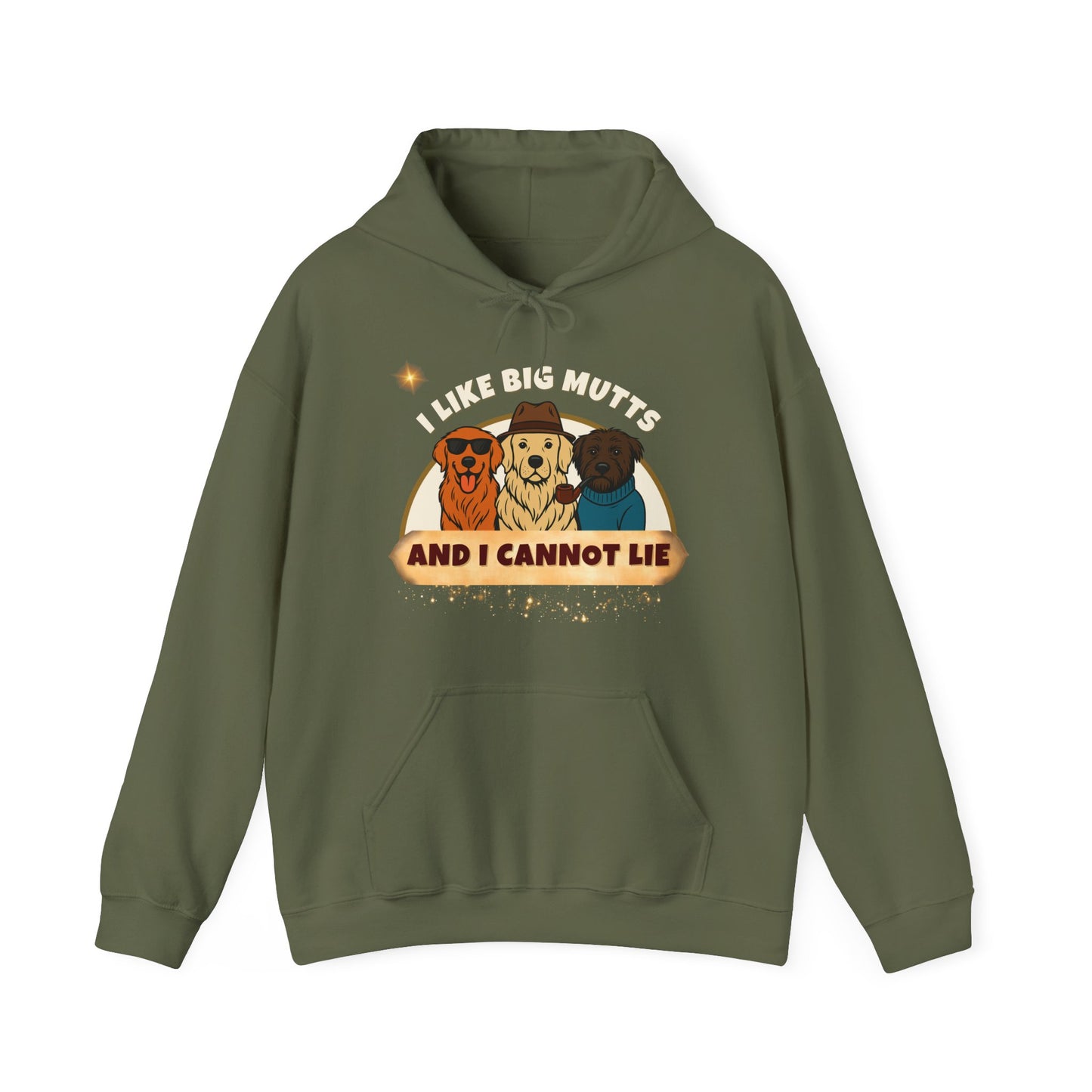 "I LIKE BIG MUTTS-AND I CANNOT LIE- Unisex Heavy Blend Hooded Sweatshirt -(VARIETY OF COLORS) "WHEN YOU LOVE BIG DOGS"