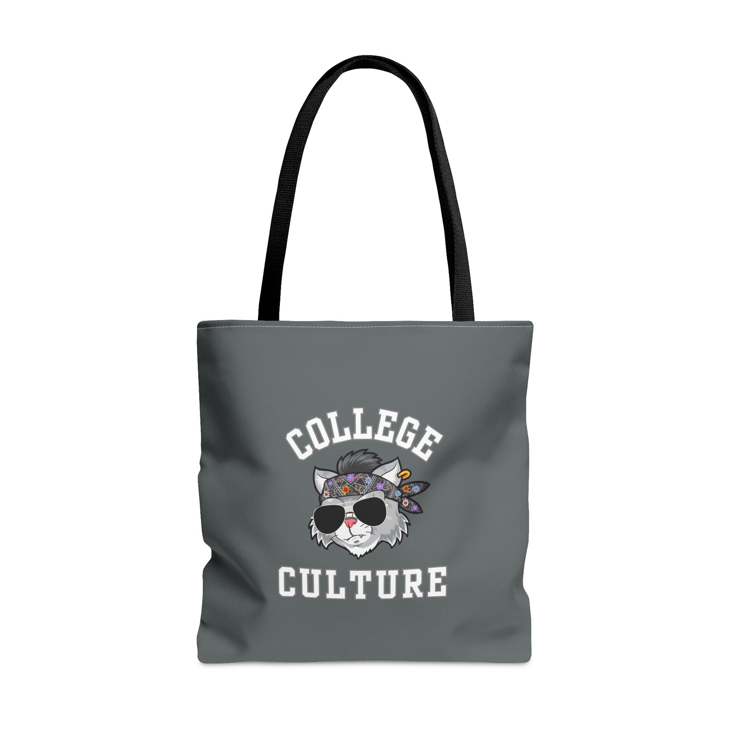 COLLEGE CULTURE- AOP Tote Bag (GREY)-"Street Style Approved"