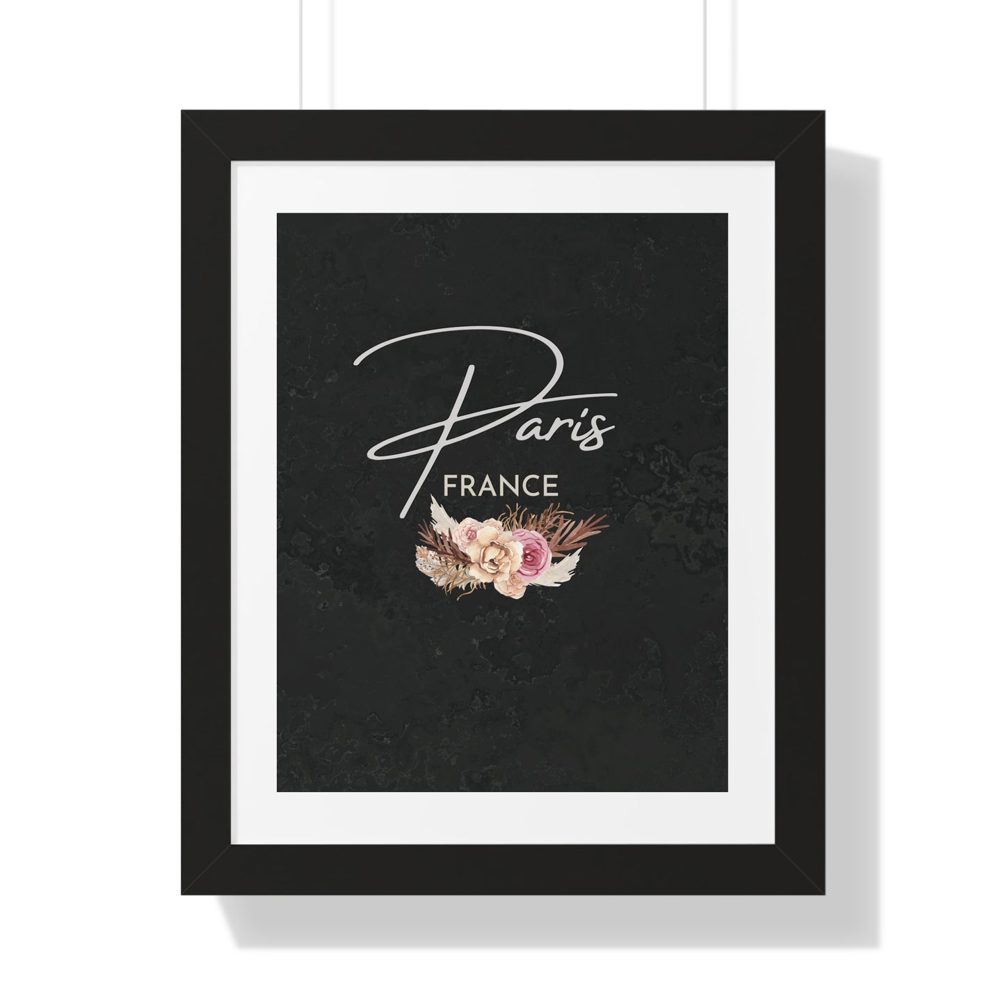 PARIS FRANCE FLORAL - Framed Poster - Urban Wall Art for Home Decor