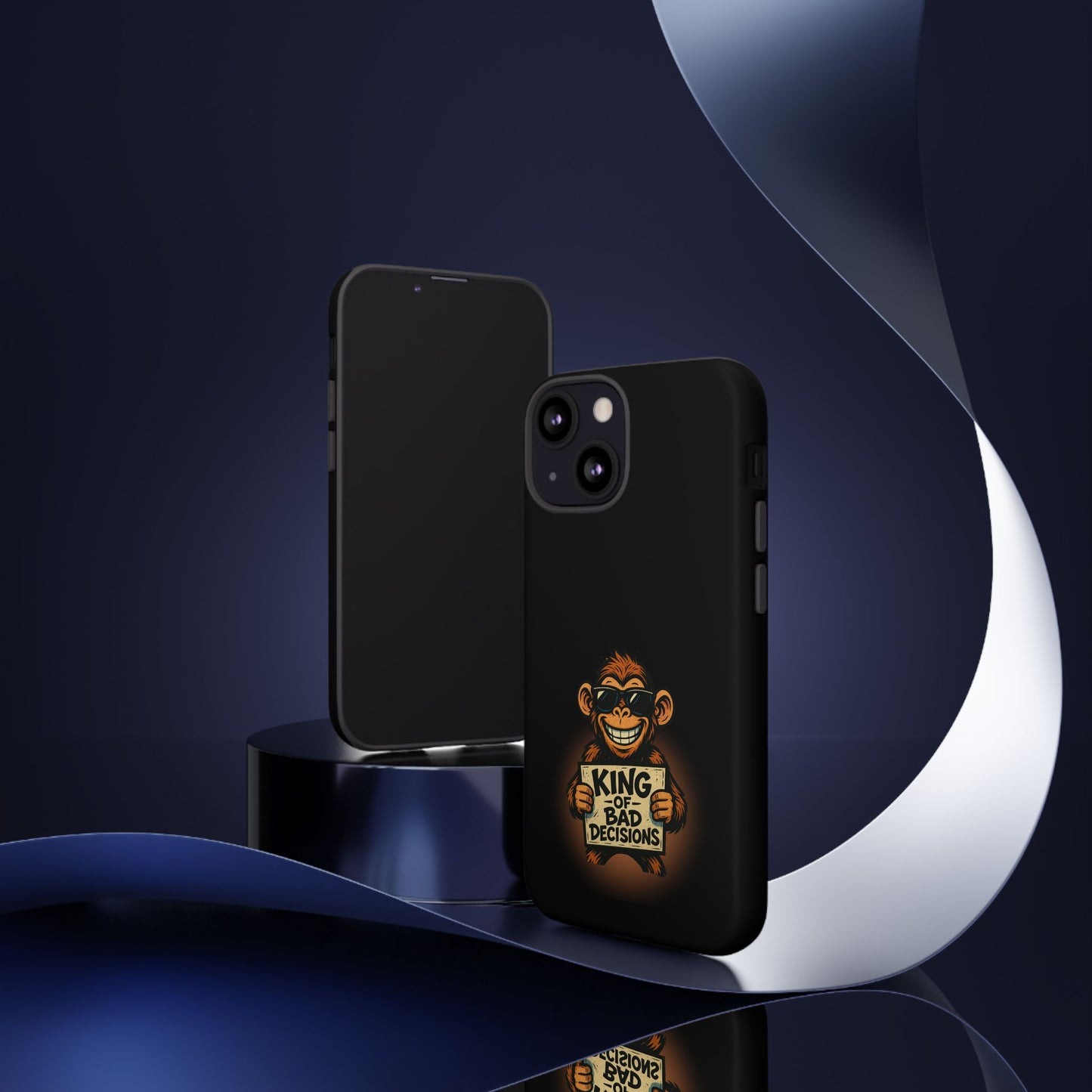 King of Bad Decisions-Tough Phone Cases - Fits Most Phone Sizes!! (BLACK) "The Self Awareness Phone Case" Great Gift Ideas!