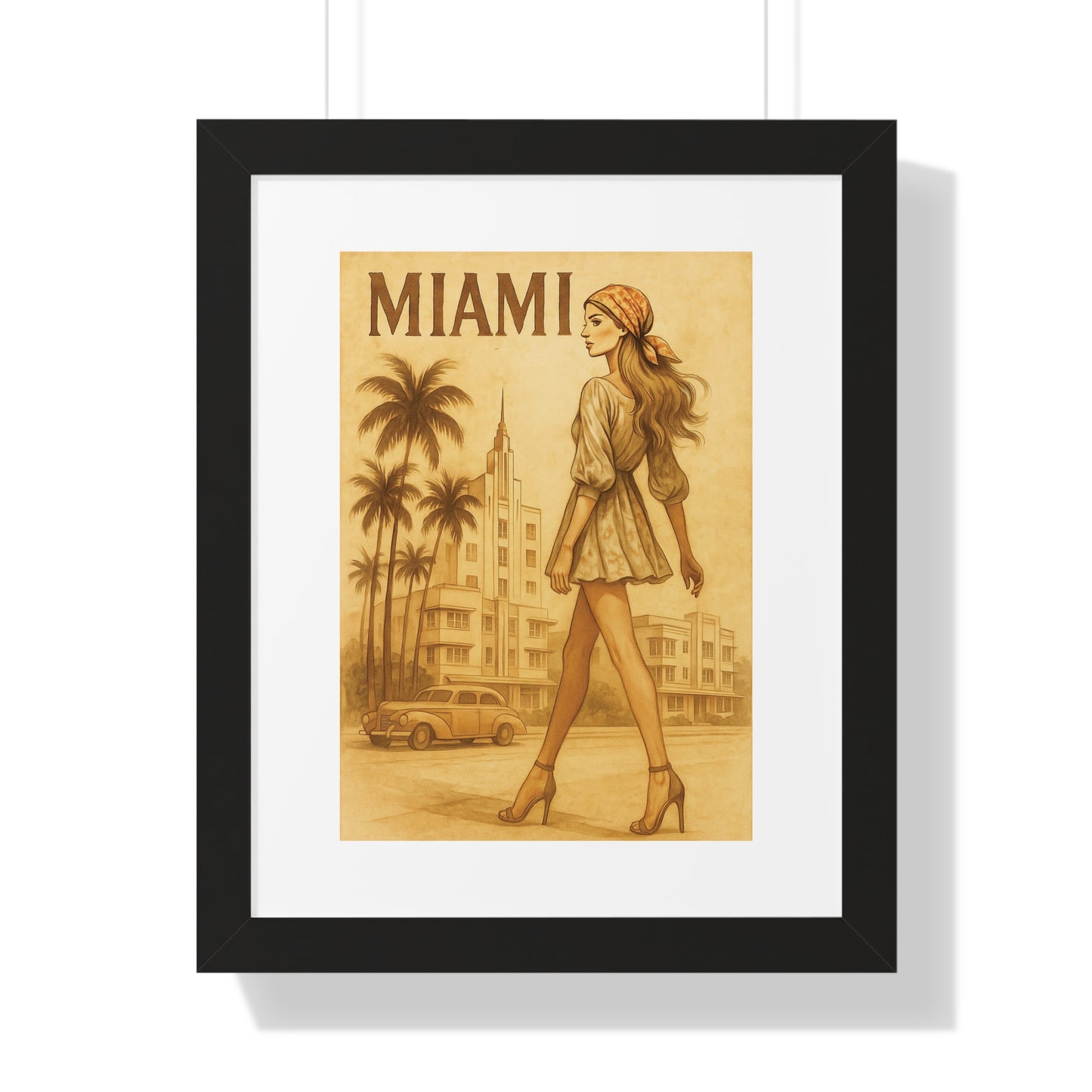 VINTAGE MIAMI - “ Trending Framed Print  for Stylish Homes”