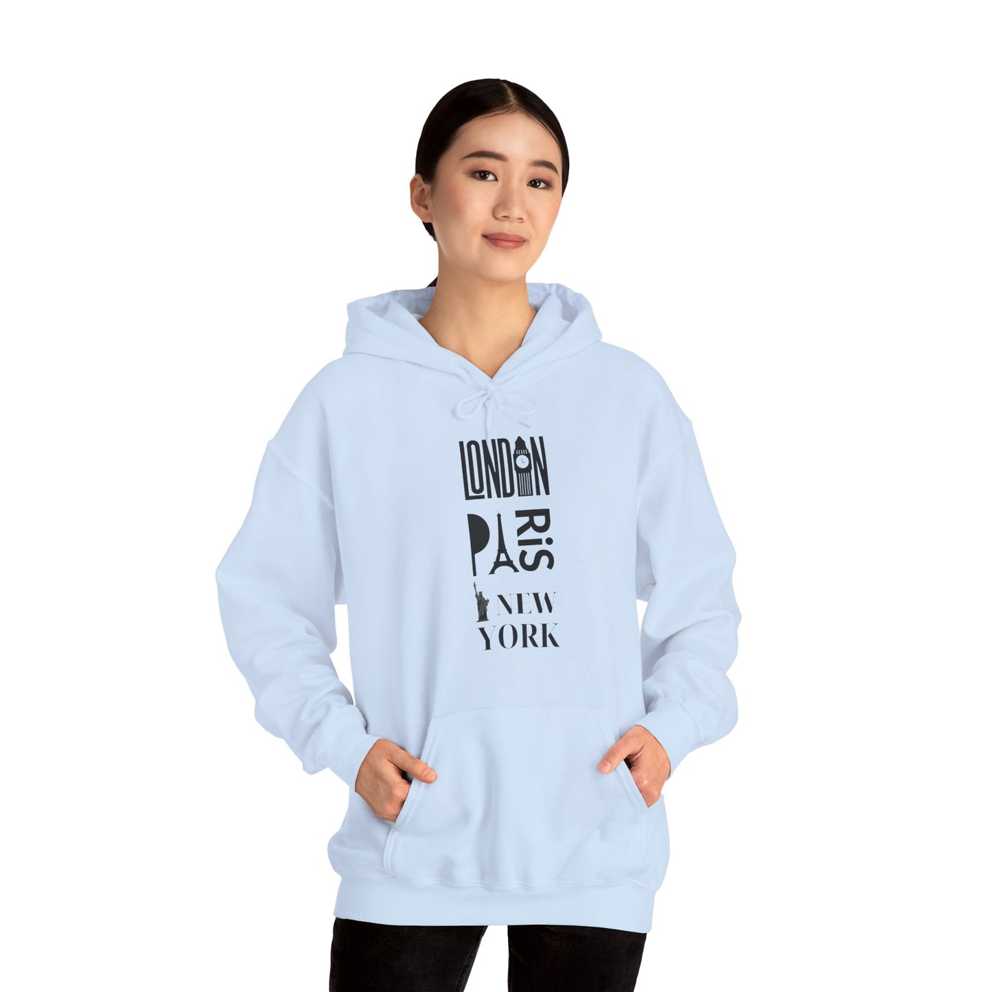 London Paris NY- Unisex Heavy Blend Hooded Sweatshirt (VARIETY OF COLORS)