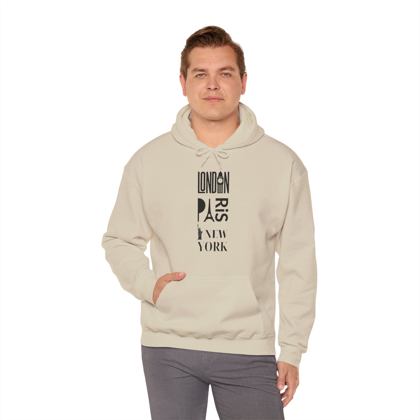 London Paris NY- Unisex Heavy Blend Hooded Sweatshirt (VARIETY OF COLORS)