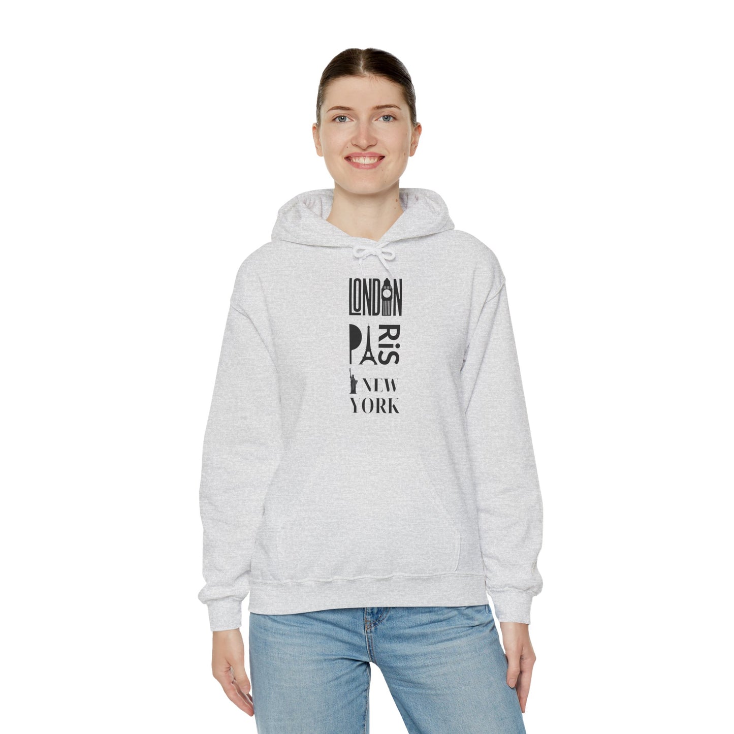 London Paris NY- Unisex Heavy Blend Hooded Sweatshirt (VARIETY OF COLORS)