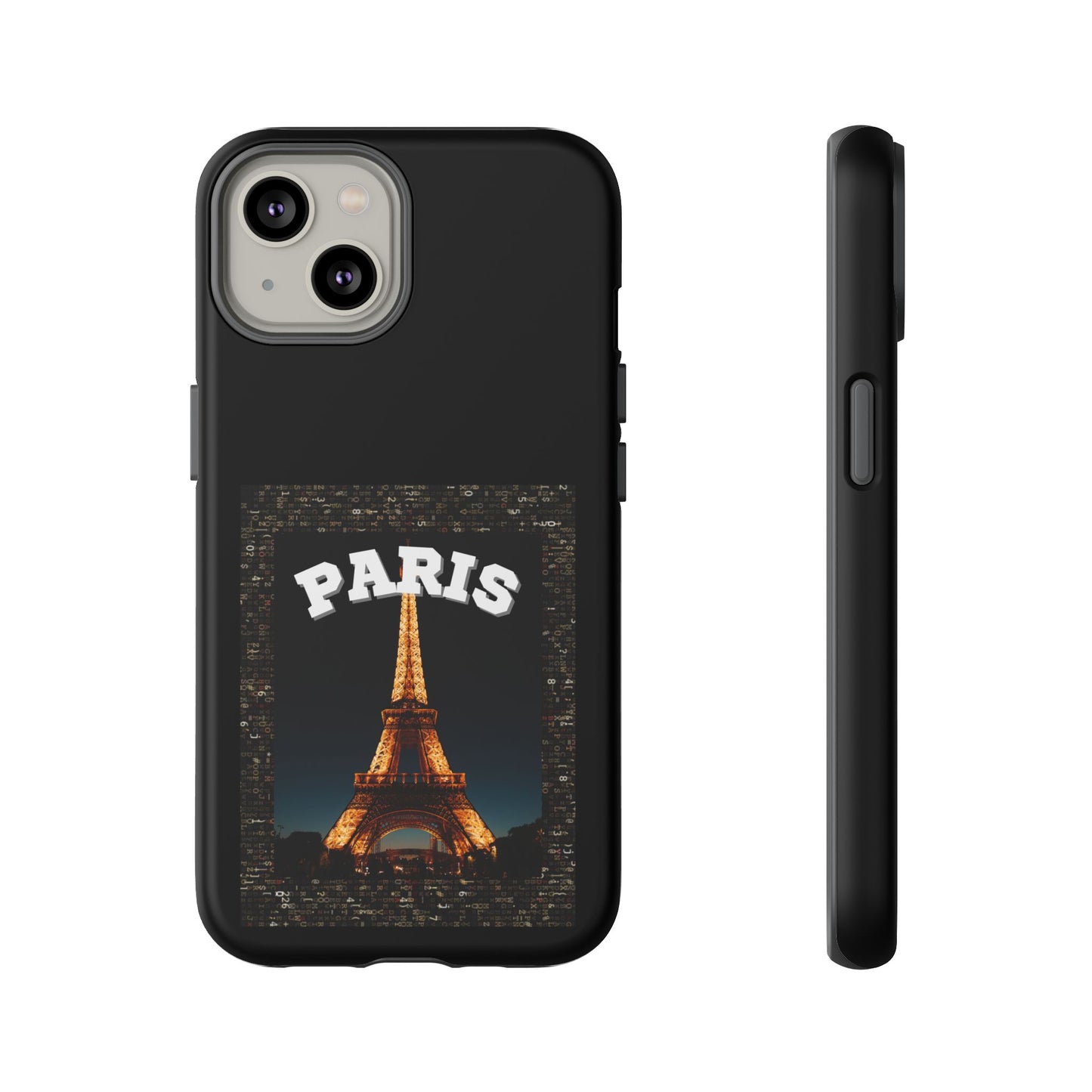 PARIS AT NIGHT- Tough Phone Cases - Fits Most Phone Sizes!! (BLACK) "Travel in Style"