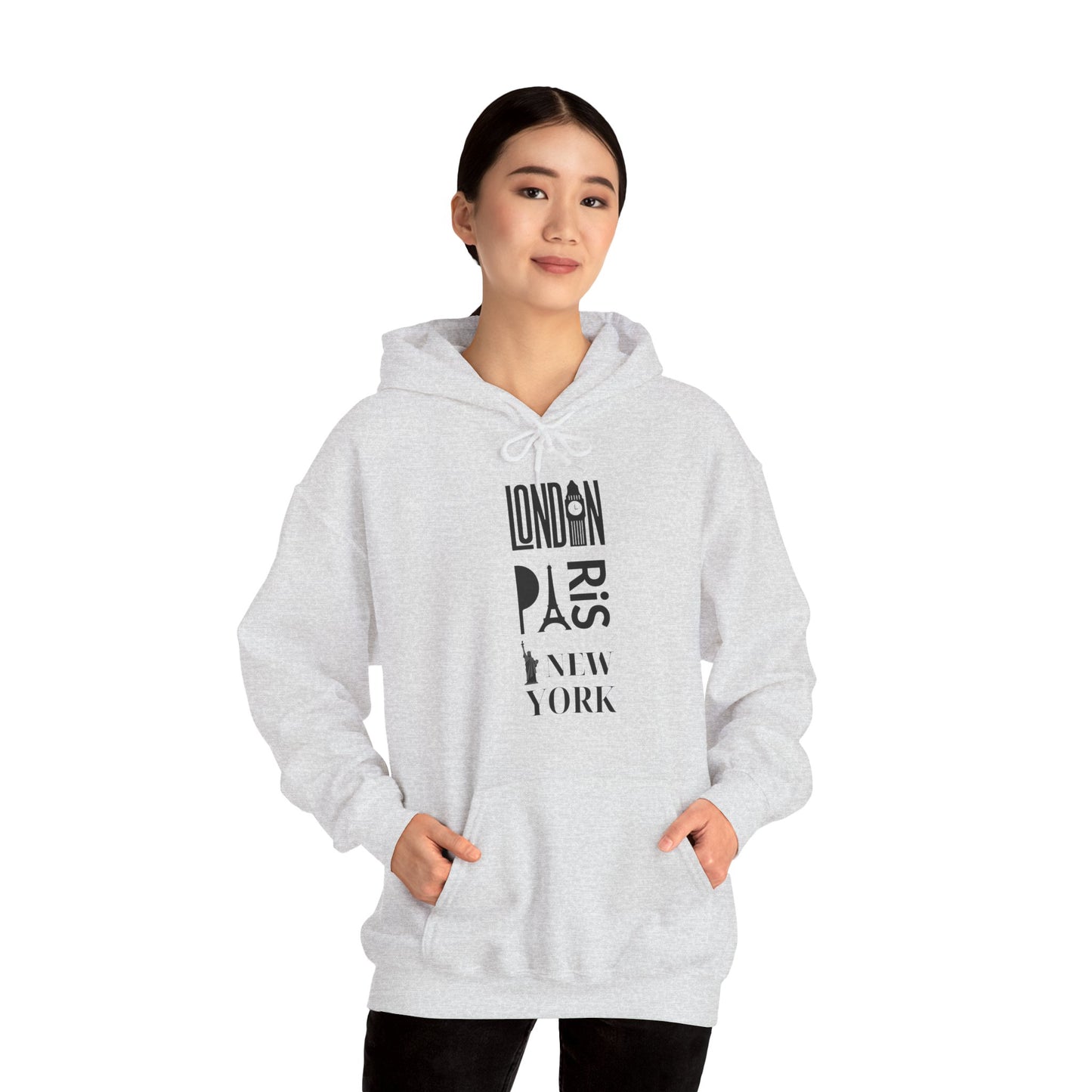 London Paris NY- Unisex Heavy Blend Hooded Sweatshirt (VARIETY OF COLORS)