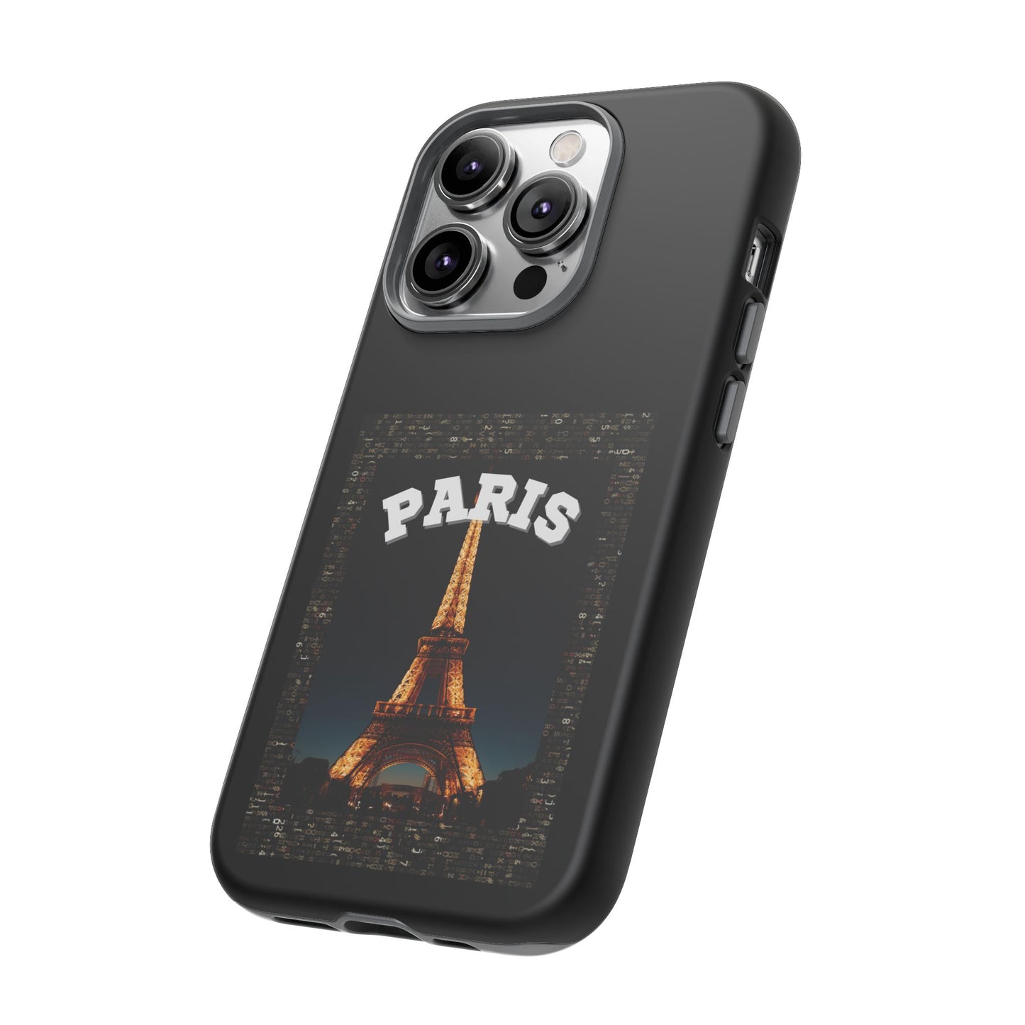 PARIS AT NIGHT- Tough Phone Cases - Fits Most Phone Sizes!! (BLACK) "Travel in Style"