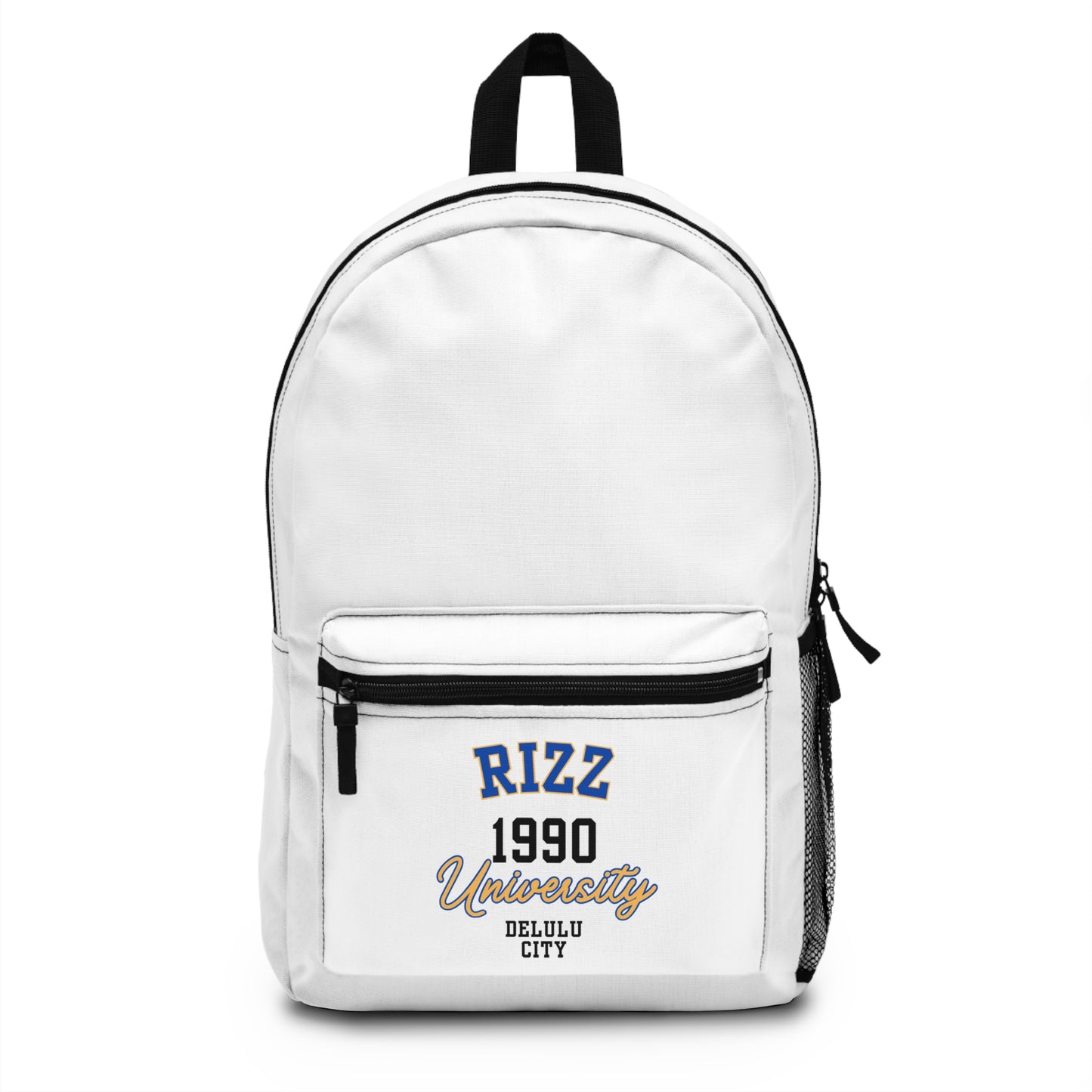 RIZZ UNIVERSITY - Empire Backpack (WHITE)"Built Tough for School & Travel"