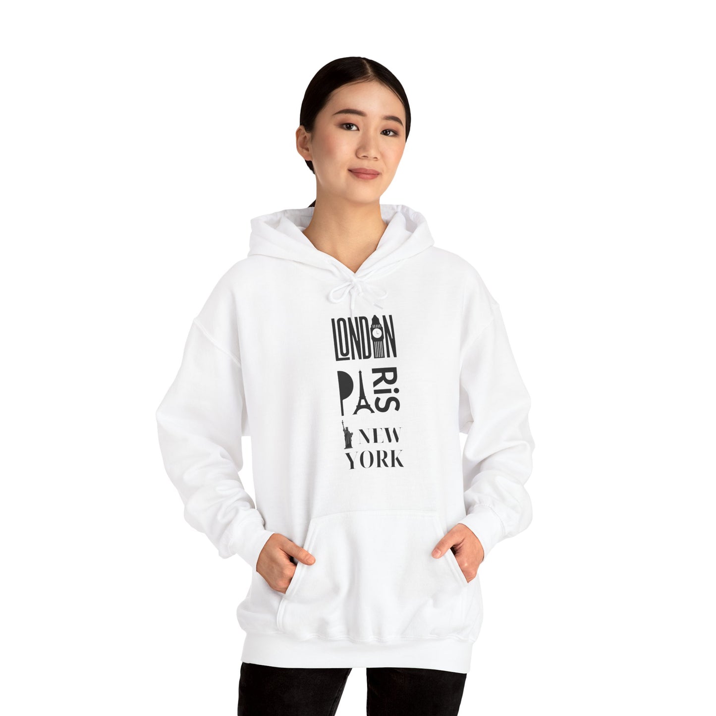 London Paris NY- Unisex Heavy Blend Hooded Sweatshirt (VARIETY OF COLORS)
