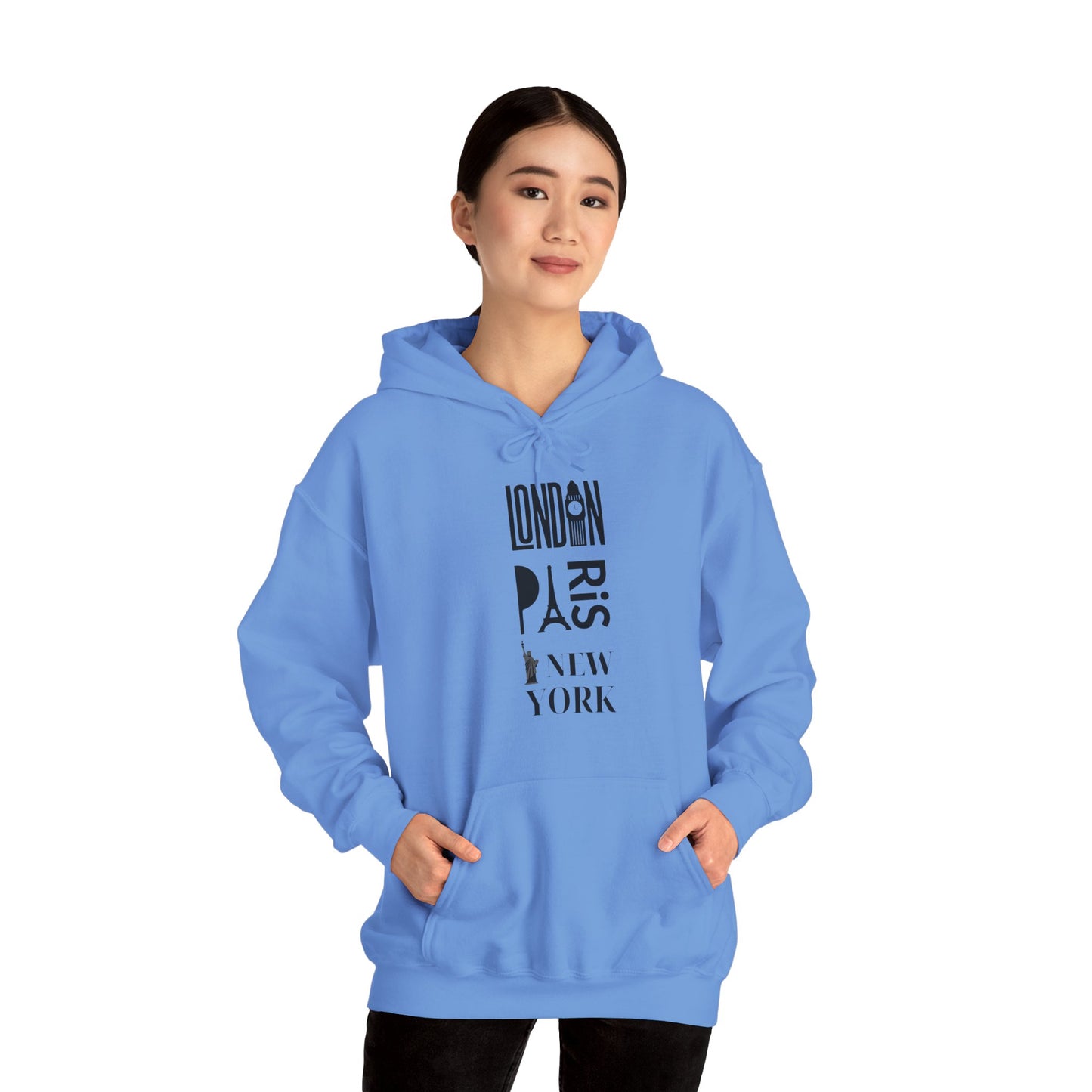 London Paris NY- Unisex Heavy Blend Hooded Sweatshirt (VARIETY OF COLORS)