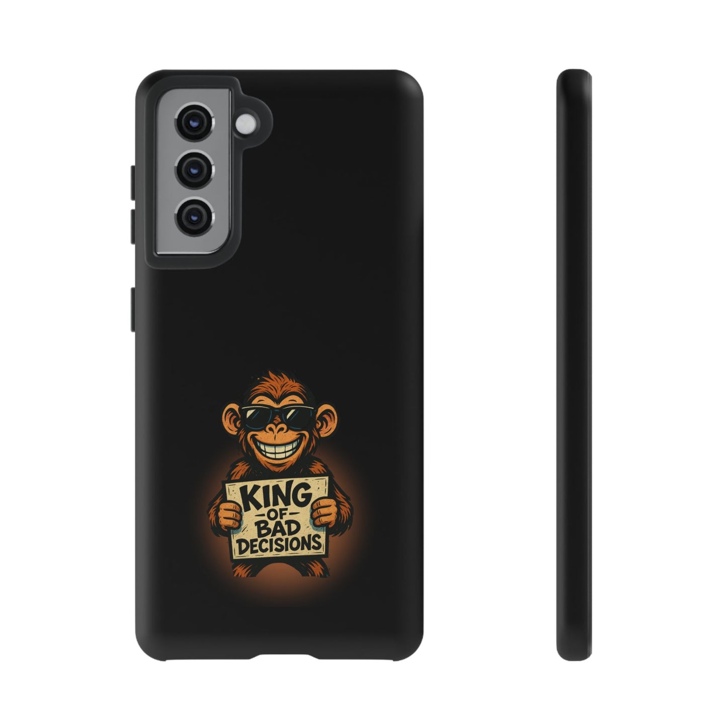 King of Bad Decisions-Tough Phone Cases - Fits Most Phone Sizes!! (BLACK) "The Self Awareness Phone Case" Great Gift Ideas!