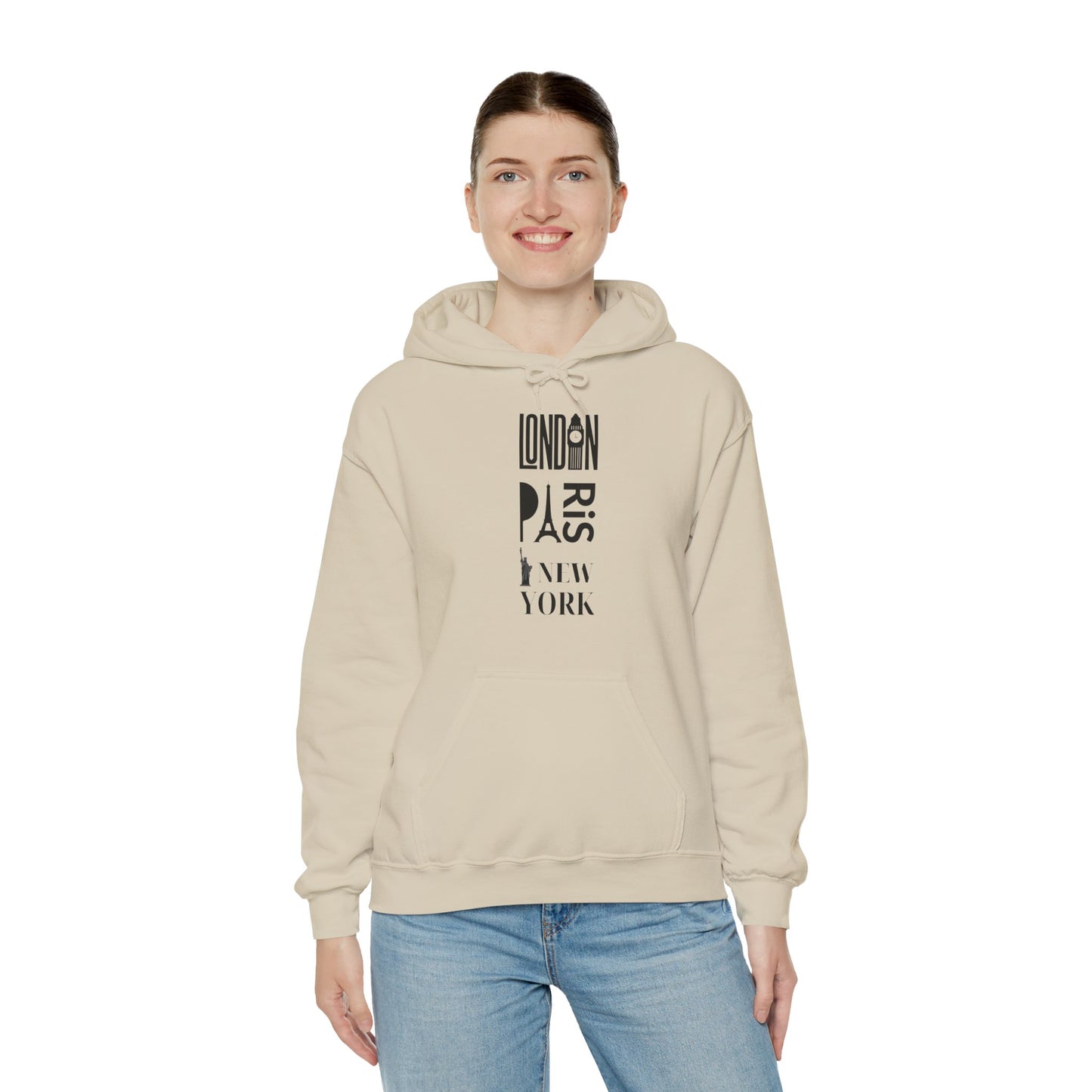 London Paris NY- Unisex Heavy Blend Hooded Sweatshirt (VARIETY OF COLORS)