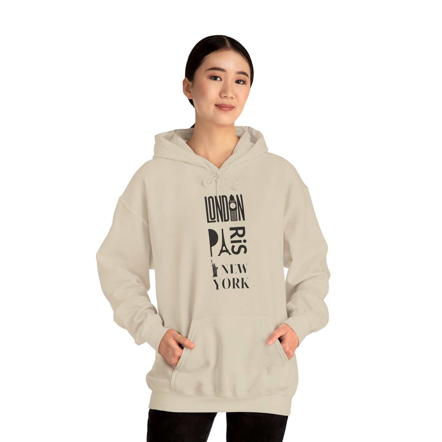 London Paris NY- Unisex Heavy Blend Hooded Sweatshirt (VARIETY OF COLORS)