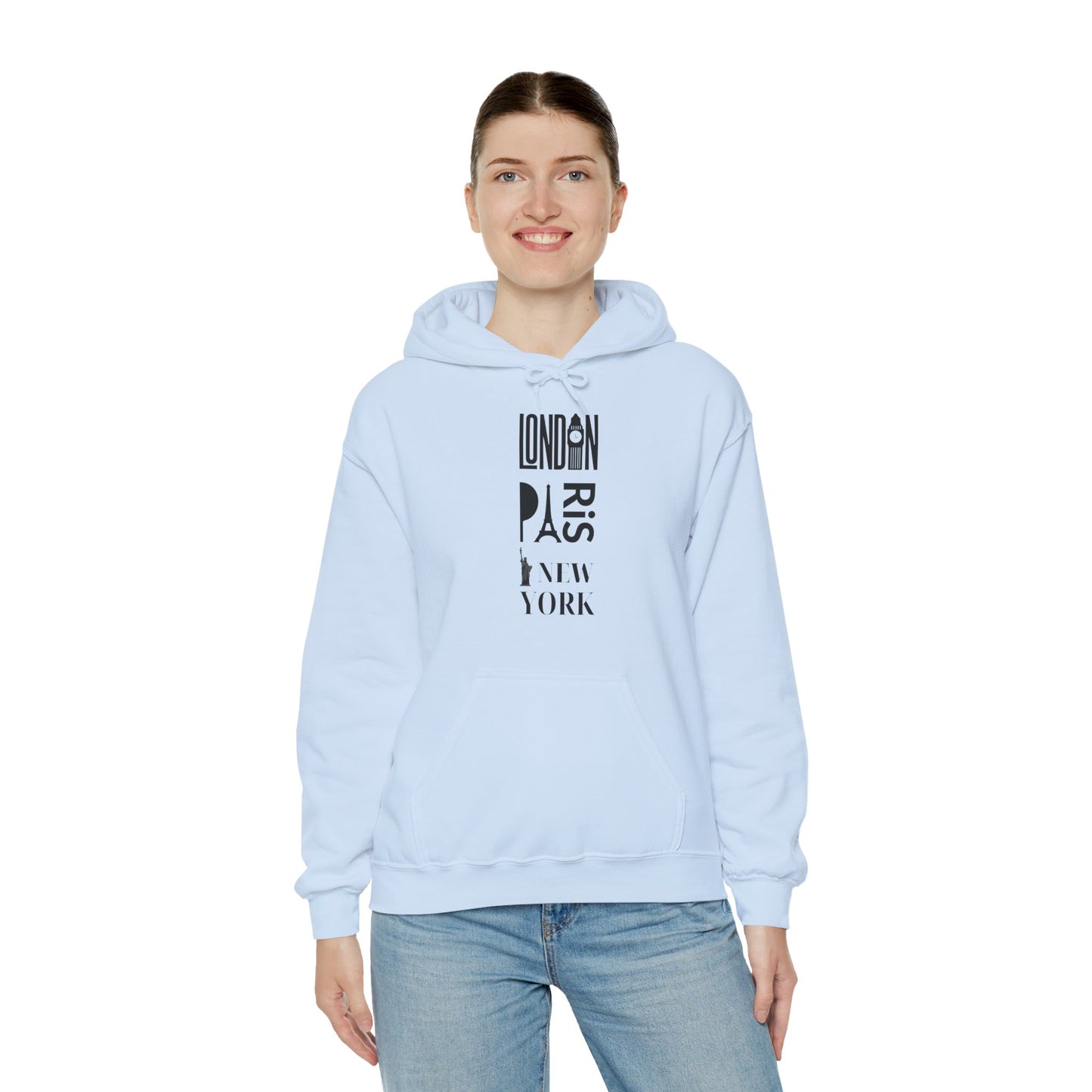 London Paris NY- Unisex Heavy Blend Hooded Sweatshirt (VARIETY OF COLORS)