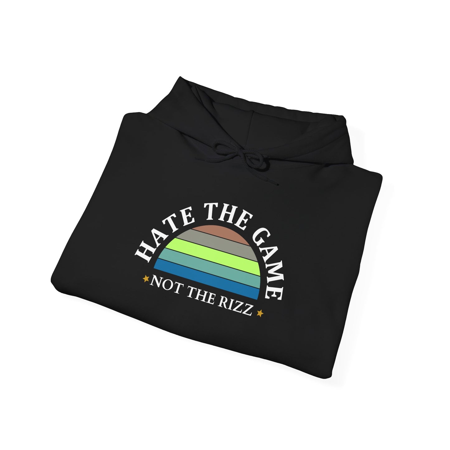 HATE THE GAME, NOT THE RIZZ- Unisex Heavy Blend Hooded Sweatshirt (DARK COLORS) “Everyday Streetwear Hoodie — Cozy, Casual, Trending Must Have”