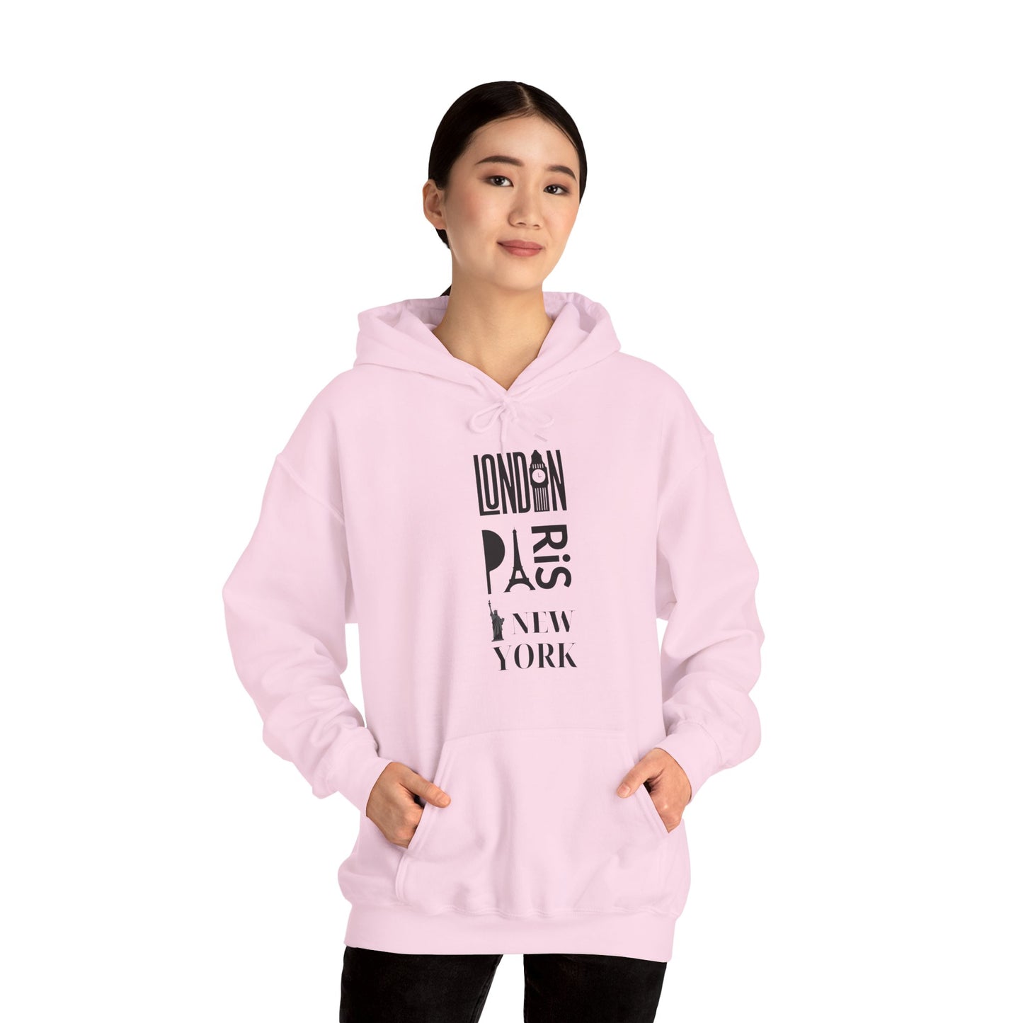 London Paris NY- Unisex Heavy Blend Hooded Sweatshirt (VARIETY OF COLORS)