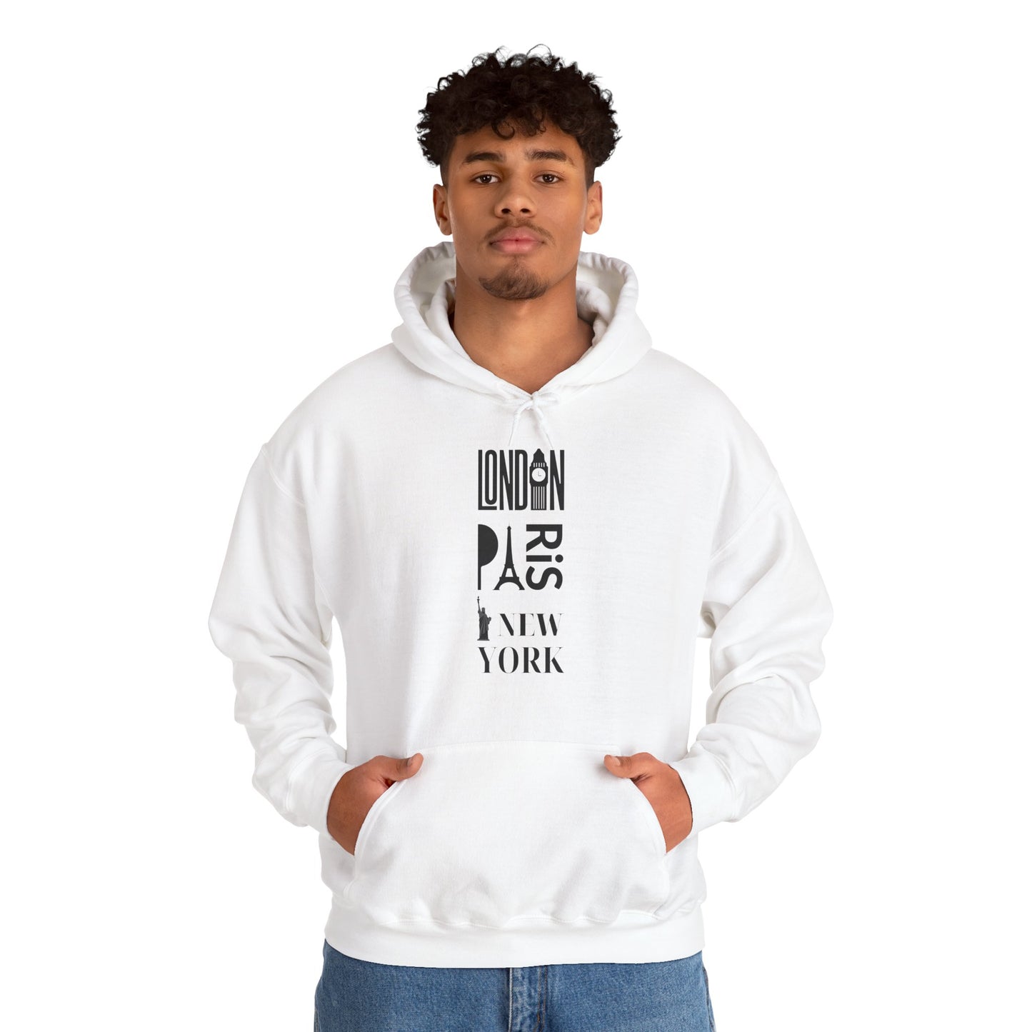London Paris NY- Unisex Heavy Blend Hooded Sweatshirt (VARIETY OF COLORS)