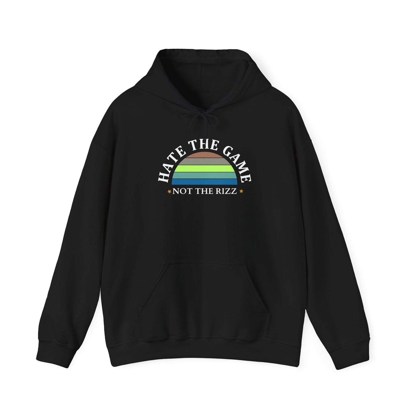 HATE THE GAME, NOT THE RIZZ- Unisex Heavy Blend Hooded Sweatshirt (DARK COLORS) “Everyday Streetwear Hoodie — Cozy, Casual, Trending Must Have”