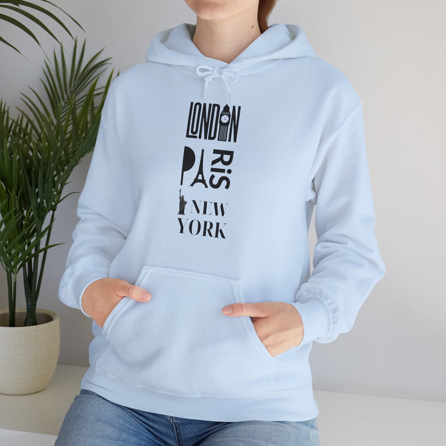 London Paris NY- Unisex Heavy Blend Hooded Sweatshirt (VARIETY OF COLORS)