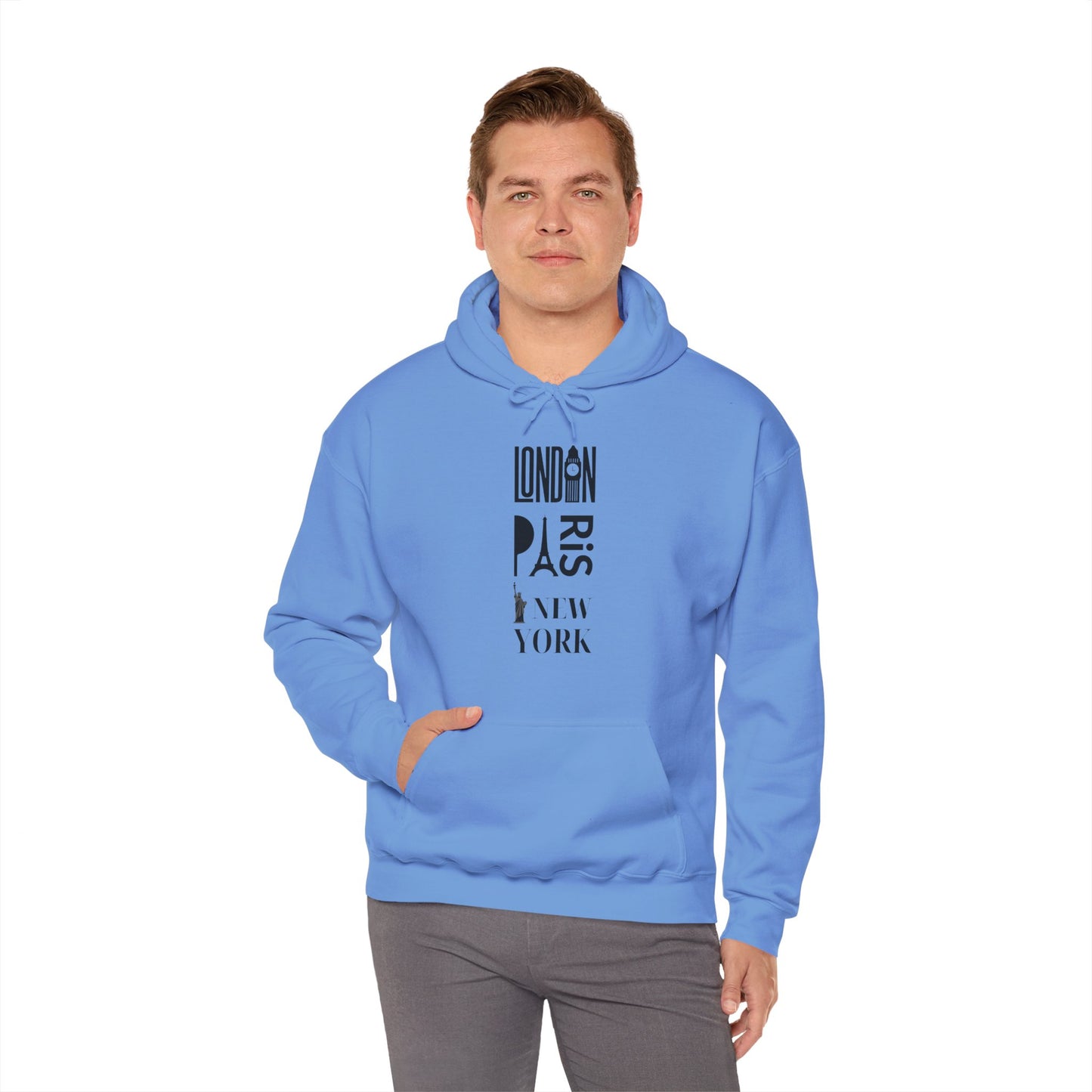 London Paris NY- Unisex Heavy Blend Hooded Sweatshirt (VARIETY OF COLORS)