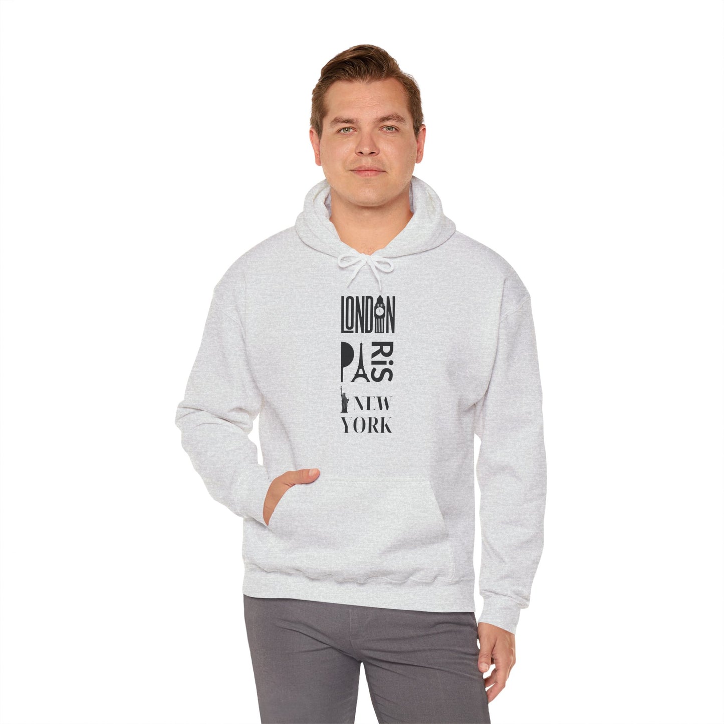 London Paris NY- Unisex Heavy Blend Hooded Sweatshirt (VARIETY OF COLORS)