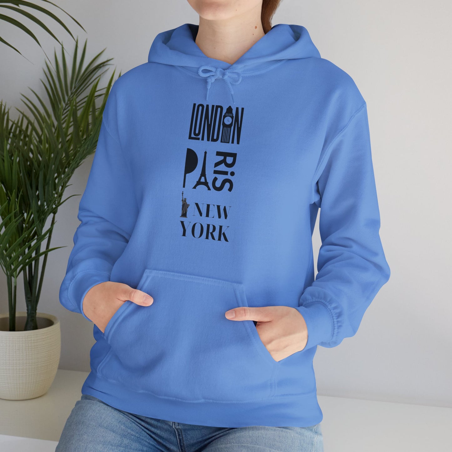 London Paris NY- Unisex Heavy Blend Hooded Sweatshirt (VARIETY OF COLORS)