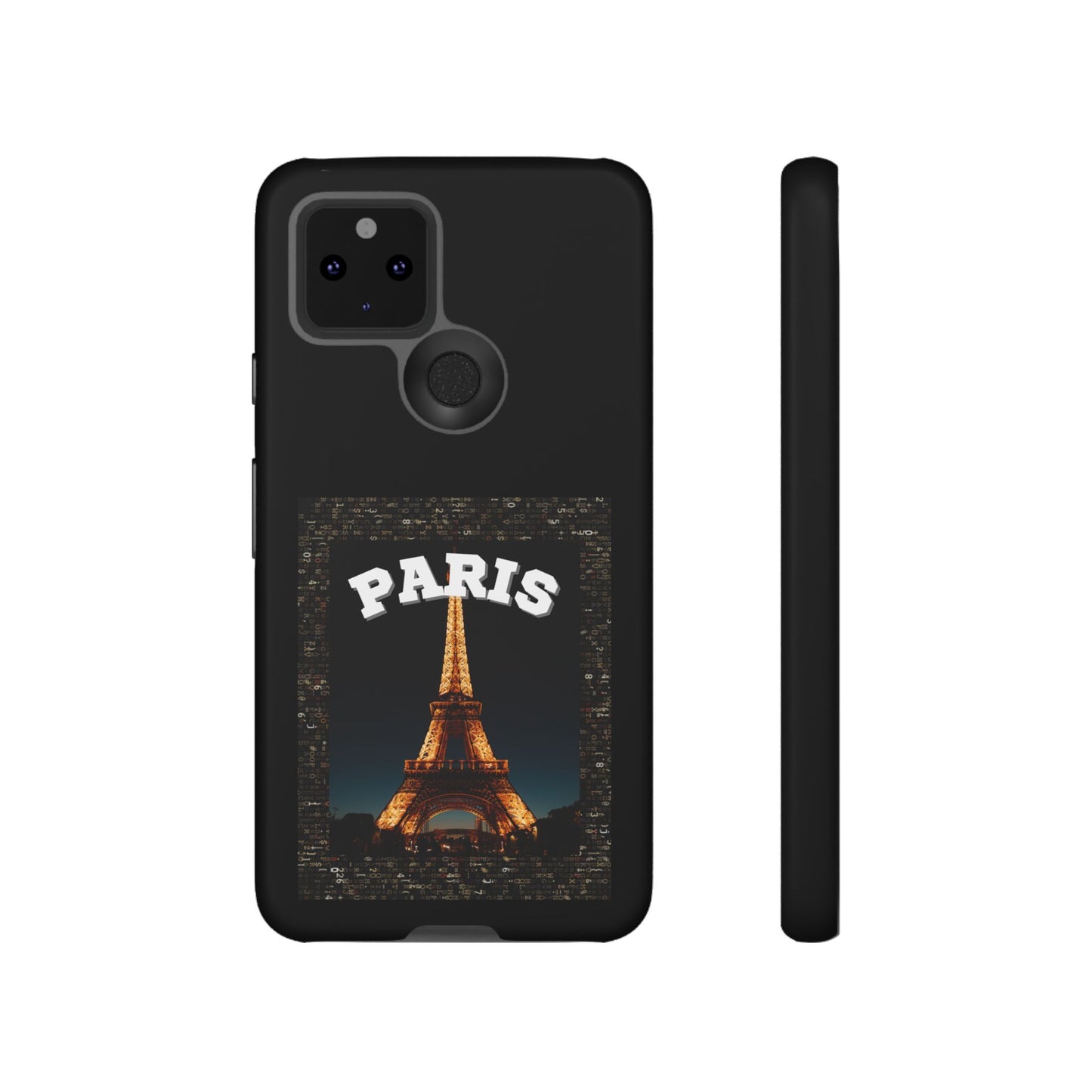 PARIS AT NIGHT- Tough Phone Cases - Fits Most Phone Sizes!! (BLACK) "Travel in Style"