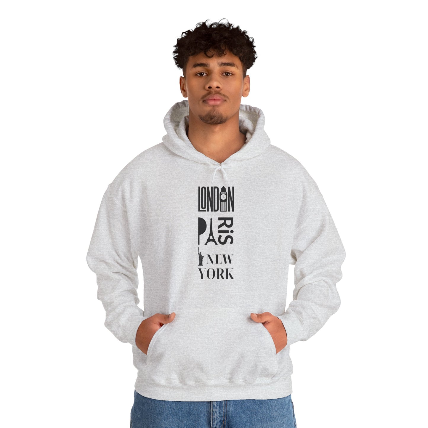 London Paris NY- Unisex Heavy Blend Hooded Sweatshirt (VARIETY OF COLORS)