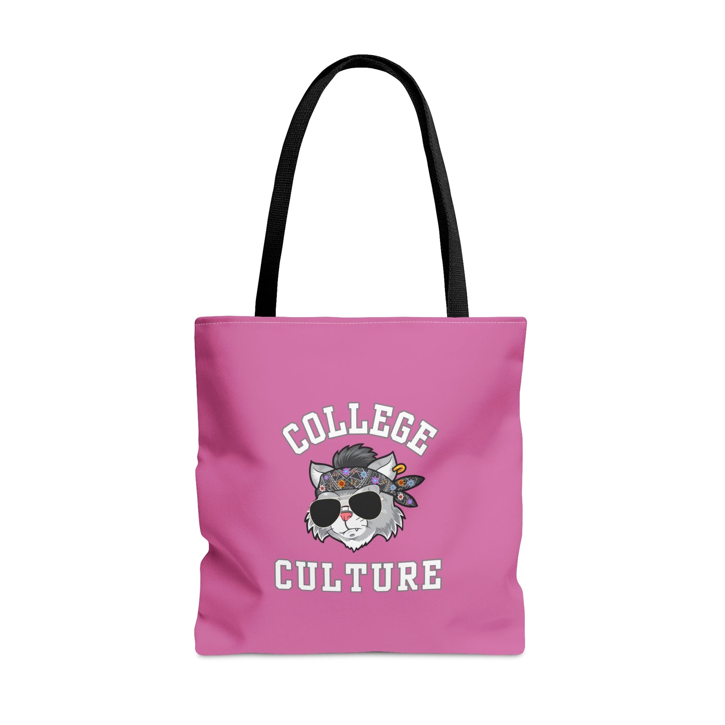 COLLEGE CULTURE- AOP Tote Bag (PINK)-"Our Favorite Look Right Now"