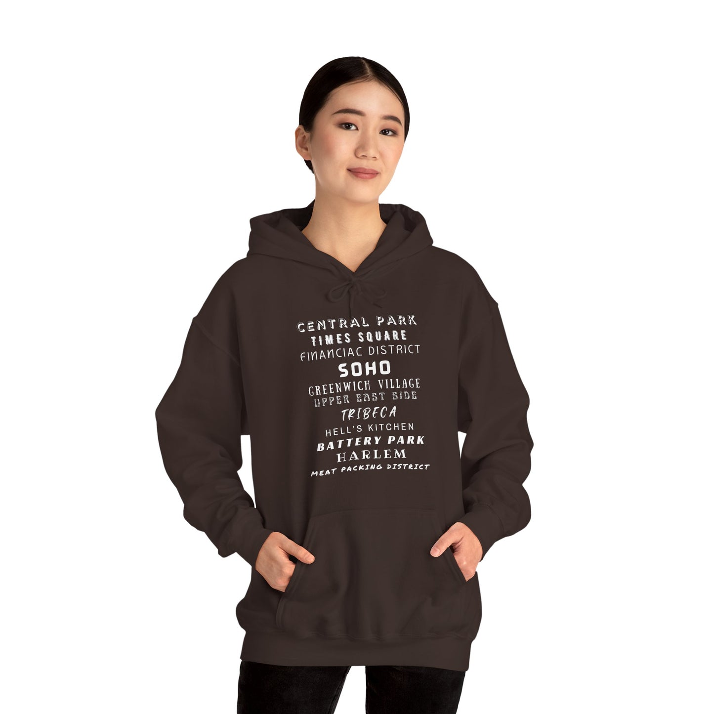 New York Neighborhoods -Unisex Heavy Blend Hooded Sweatshirt (VARIETY OF COLORS) "Iconic NYC on Swag"