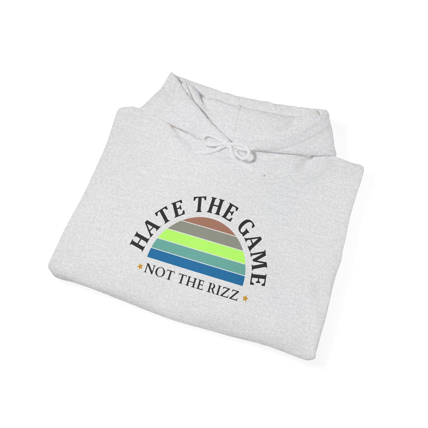 HATE THE GAME, NOT THE RIZZ- Unisex Heavy Blend Hooded Sweatshirt (LITE COLORS) “Everyday Streetwear Hoodie — Cozy, Casual, Trending Must Have”