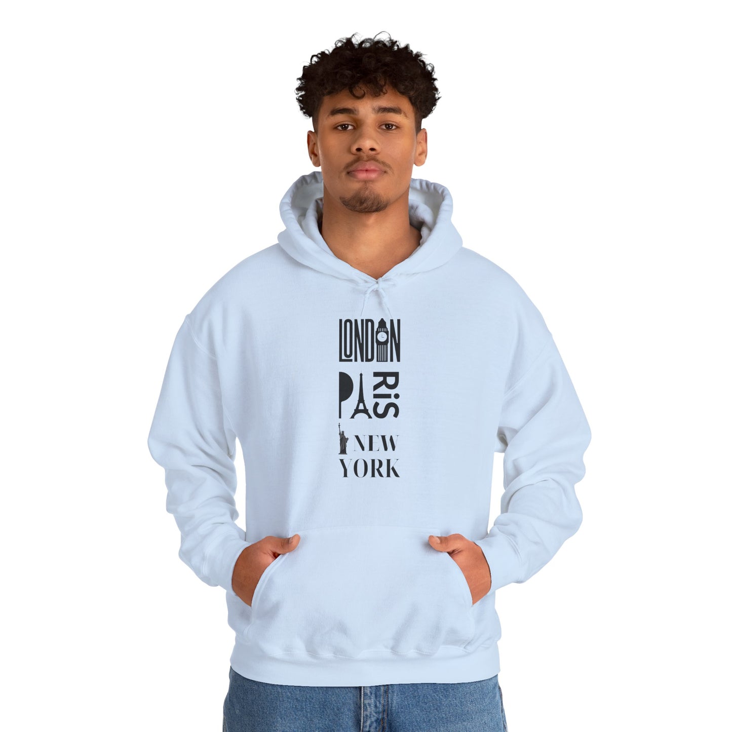 London Paris NY- Unisex Heavy Blend Hooded Sweatshirt (VARIETY OF COLORS)