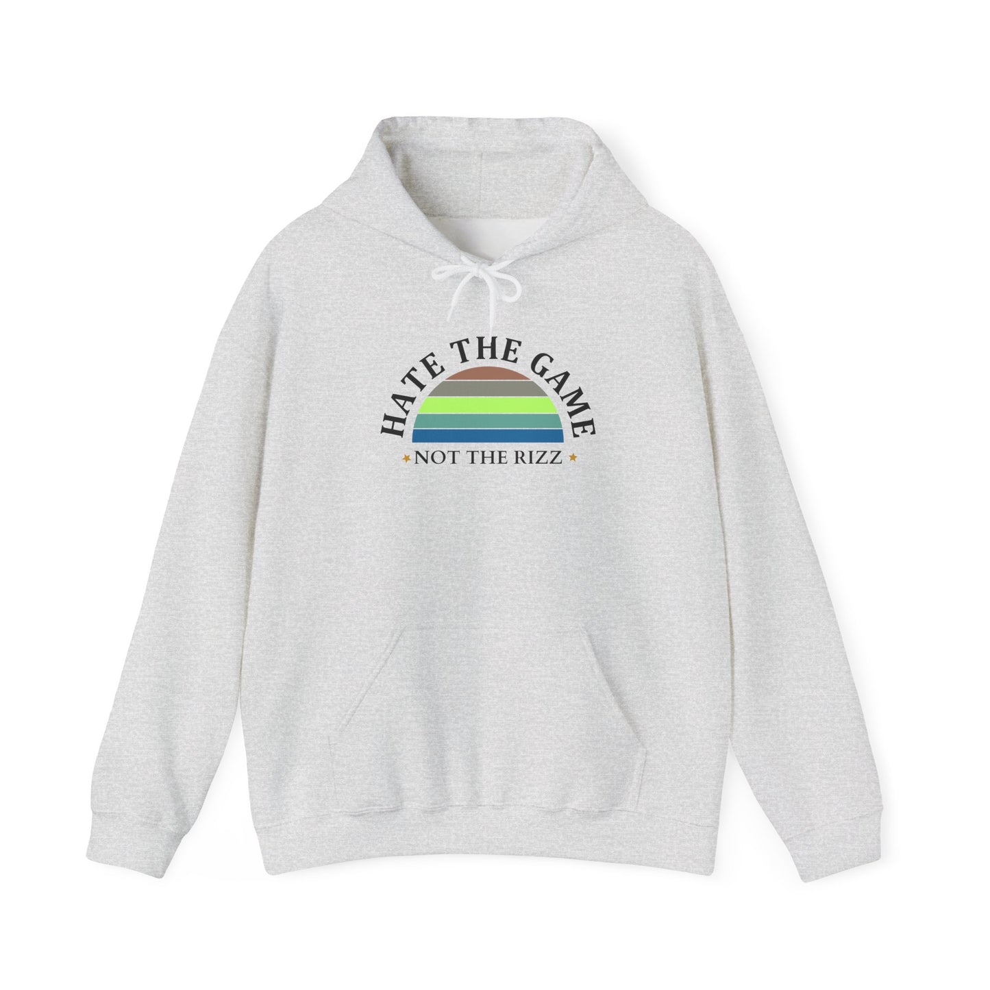 HATE THE GAME, NOT THE RIZZ- Unisex Heavy Blend Hooded Sweatshirt (LITE COLORS) “Everyday Streetwear Hoodie — Cozy, Casual, Trending Must Have”