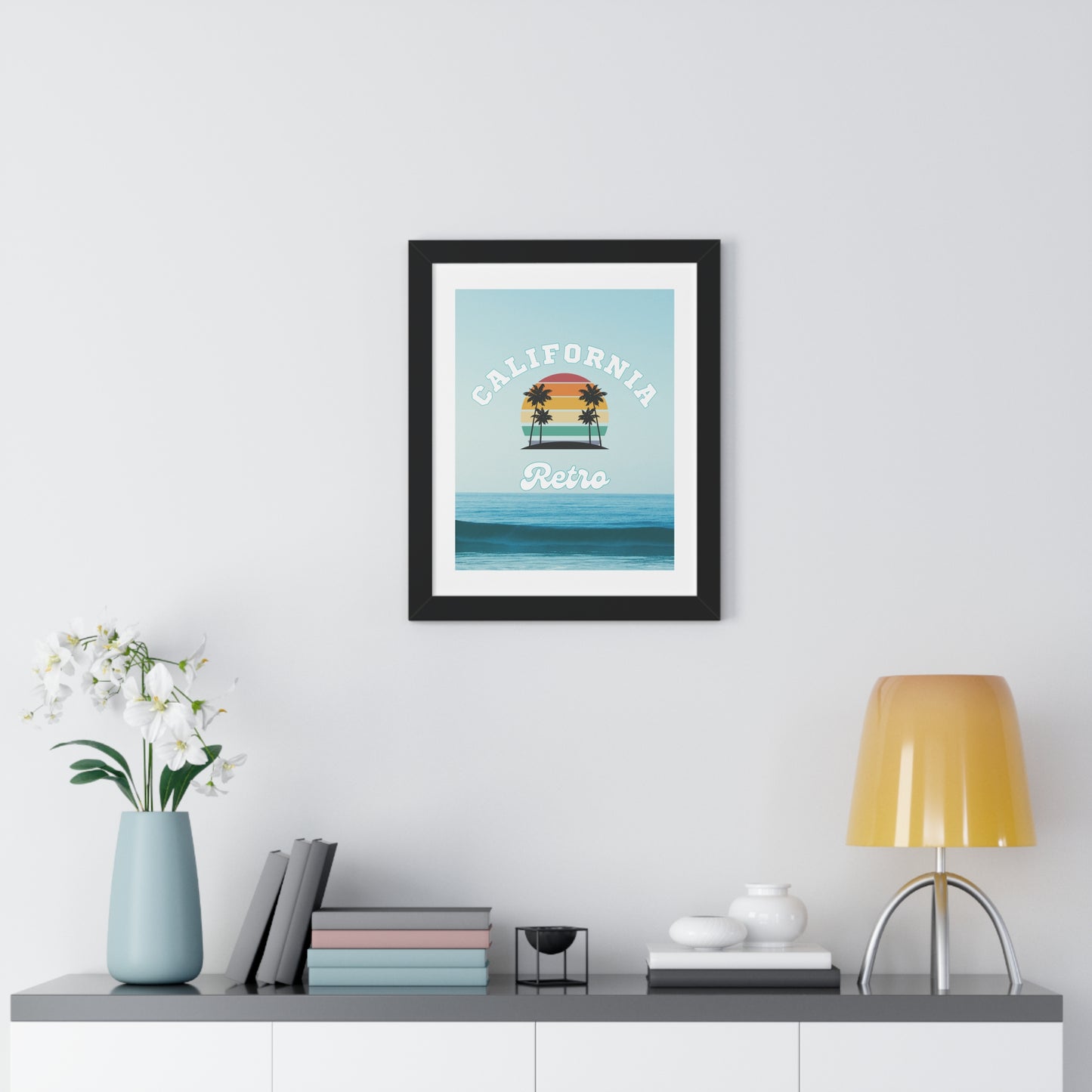 CALIFORNIA RETRO -Framed Poster - Wall Art for Home Decor