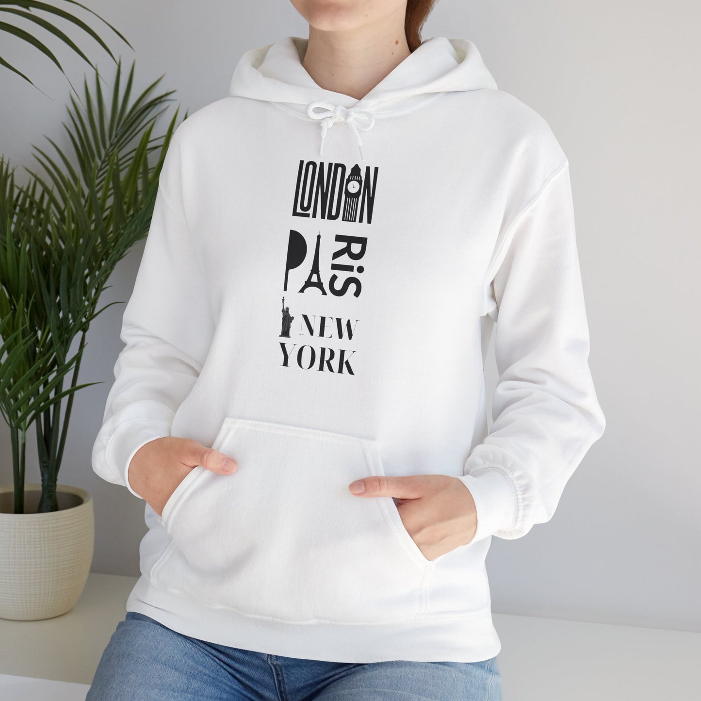 London Paris NY- Unisex Heavy Blend Hooded Sweatshirt (VARIETY OF COLORS)
