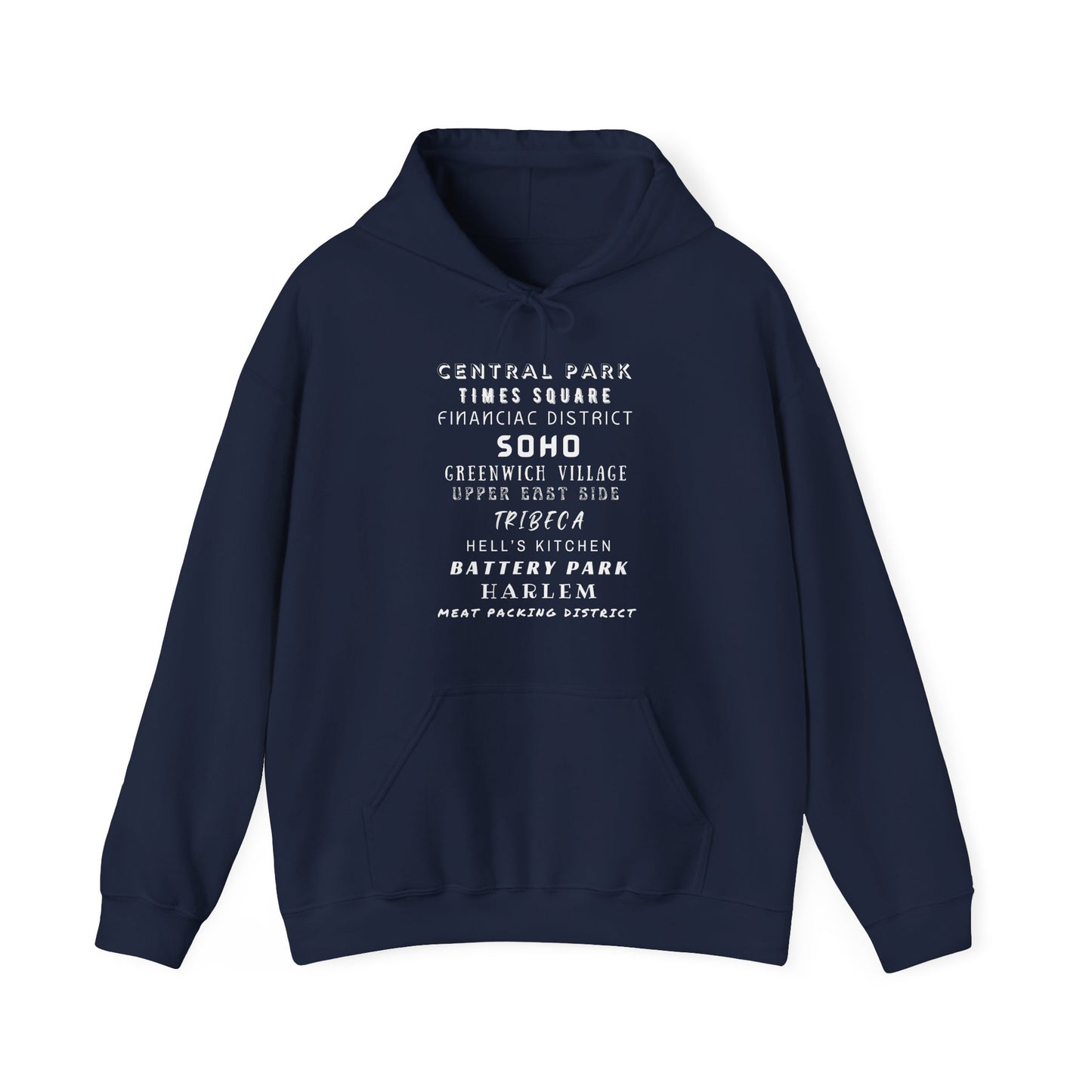 New York Neighborhoods -Unisex Heavy Blend Hooded Sweatshirt (VARIETY OF COLORS) "Iconic NYC on Swag"