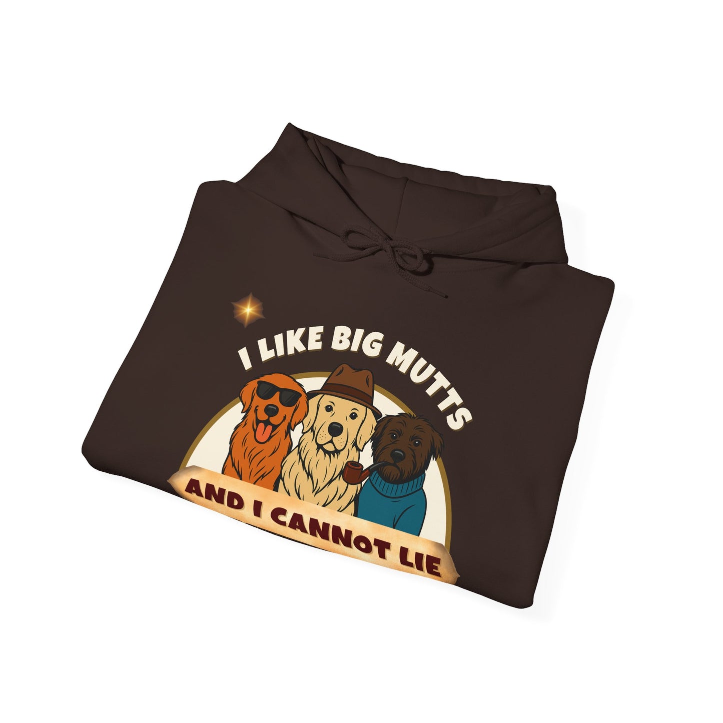 "I LIKE BIG MUTTS-AND I CANNOT LIE- Unisex Heavy Blend Hooded Sweatshirt -(VARIETY OF COLORS) "WHEN YOU LOVE BIG DOGS"