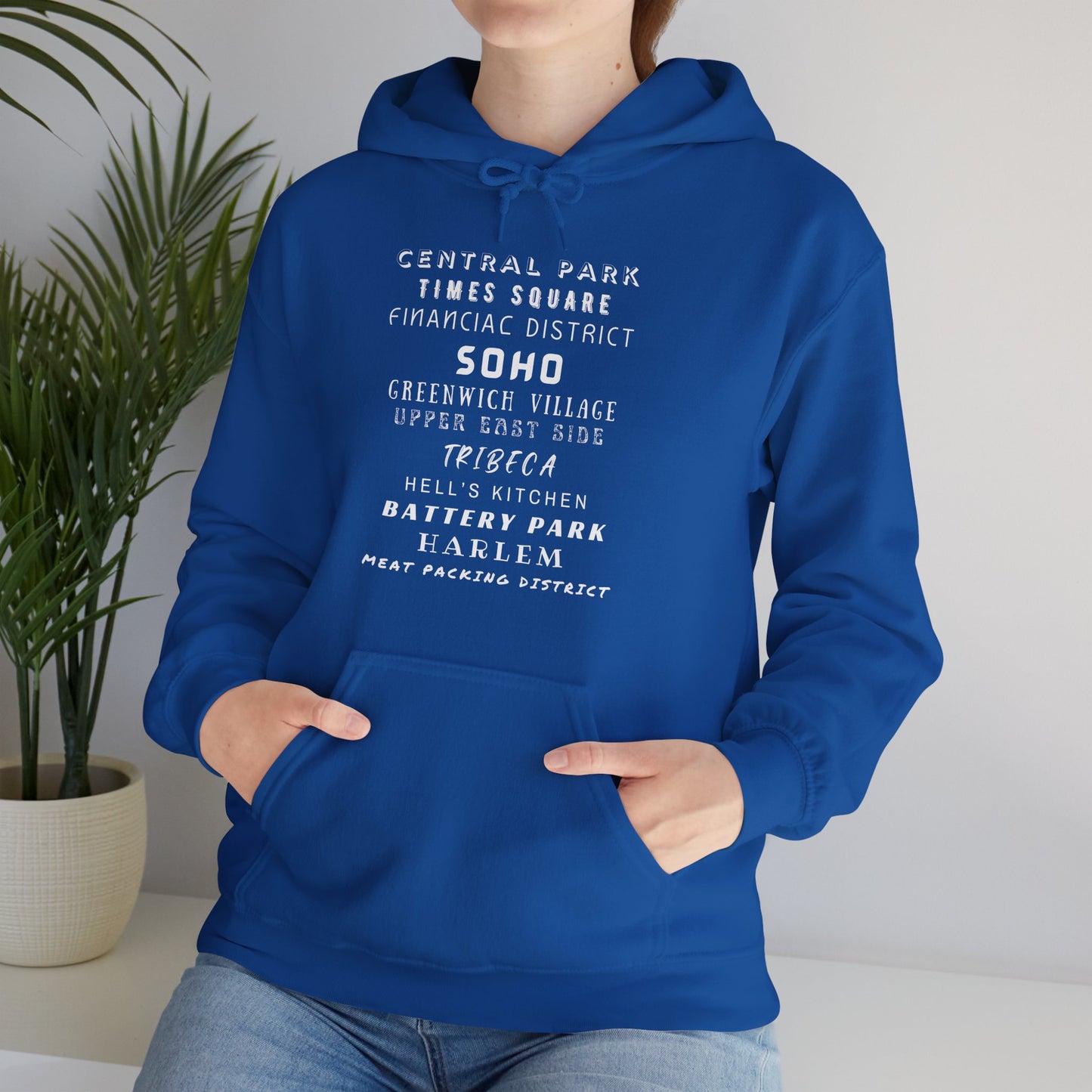 New York Neighborhoods -Unisex Heavy Blend Hooded Sweatshirt (VARIETY OF COLORS) "Iconic NYC on Swag"