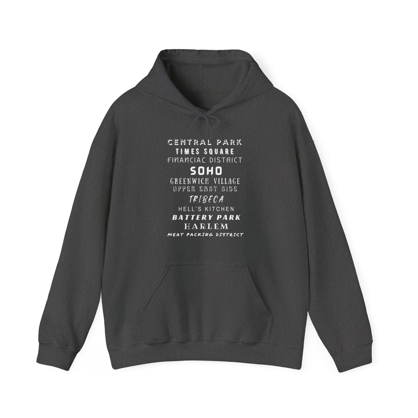 New York Neighborhoods -Unisex Heavy Blend Hooded Sweatshirt (VARIETY OF COLORS) "Iconic NYC on Swag"