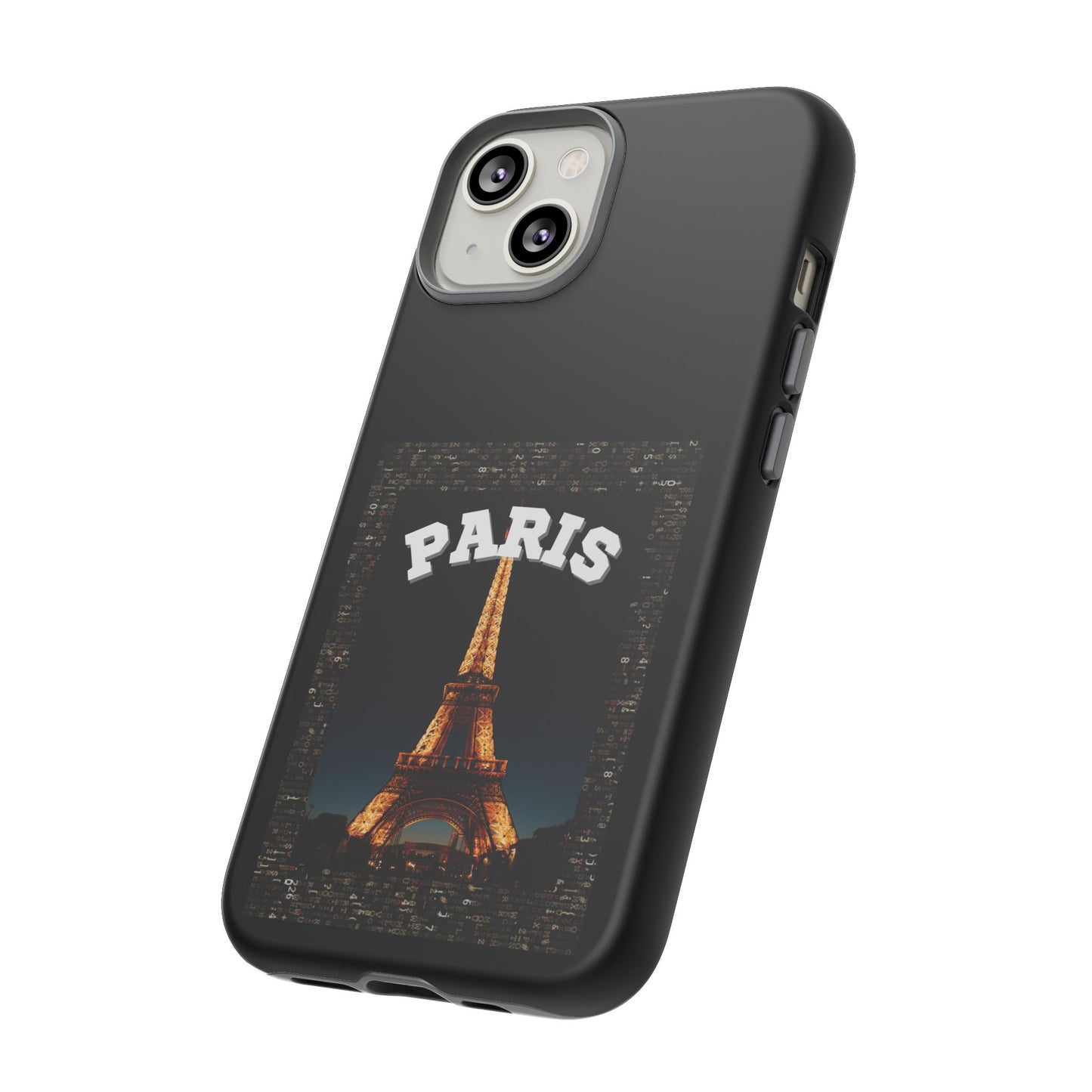 PARIS AT NIGHT- Tough Phone Cases - Fits Most Phone Sizes!! (BLACK) "Travel in Style"