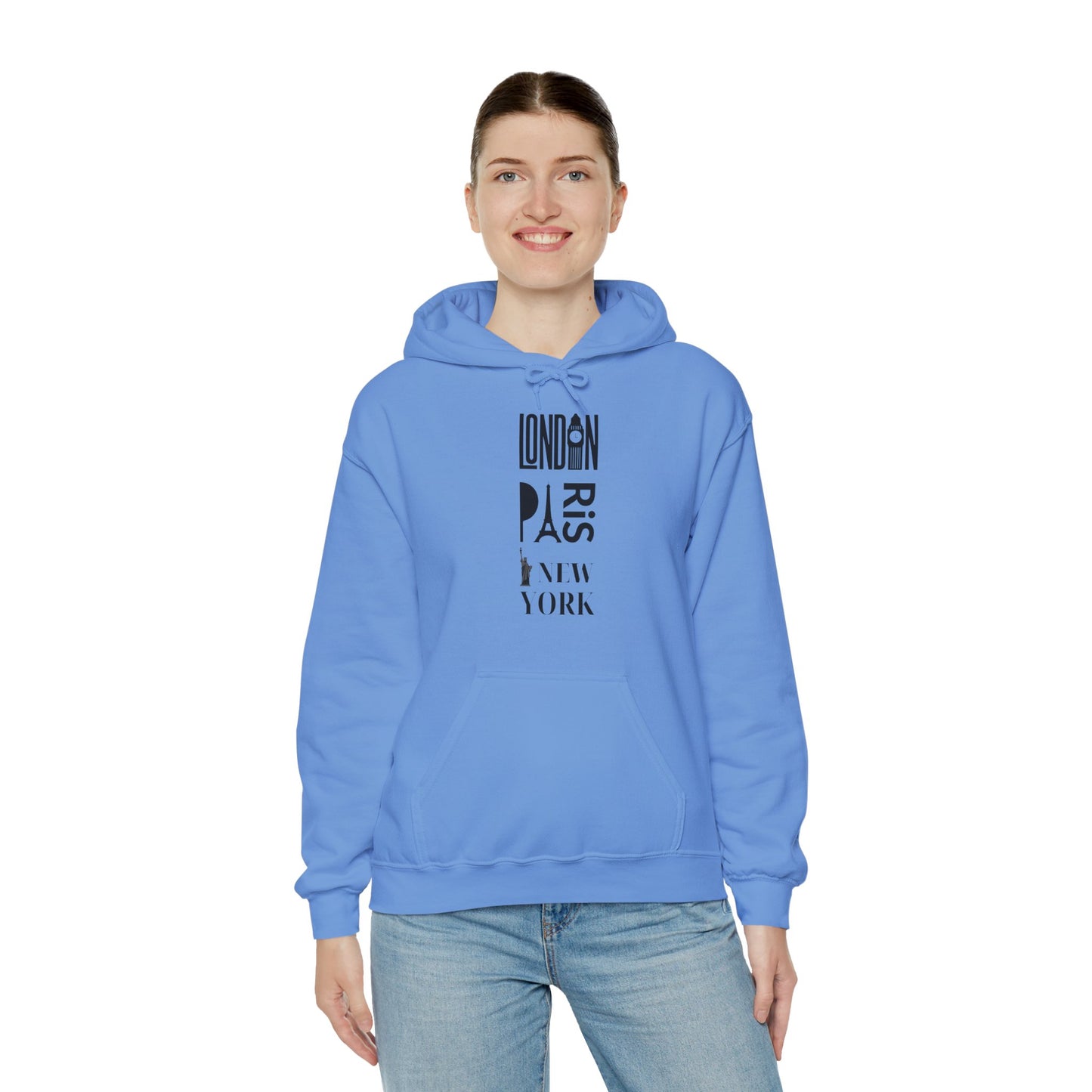 London Paris NY- Unisex Heavy Blend Hooded Sweatshirt (VARIETY OF COLORS)