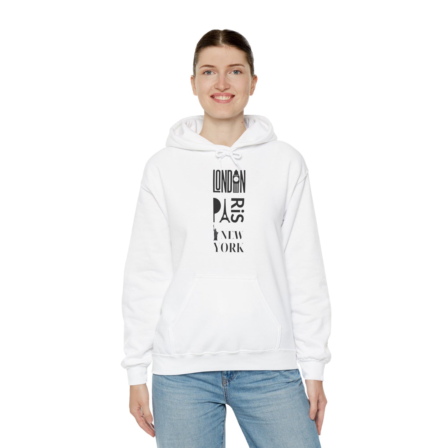 London Paris NY- Unisex Heavy Blend Hooded Sweatshirt (VARIETY OF COLORS)