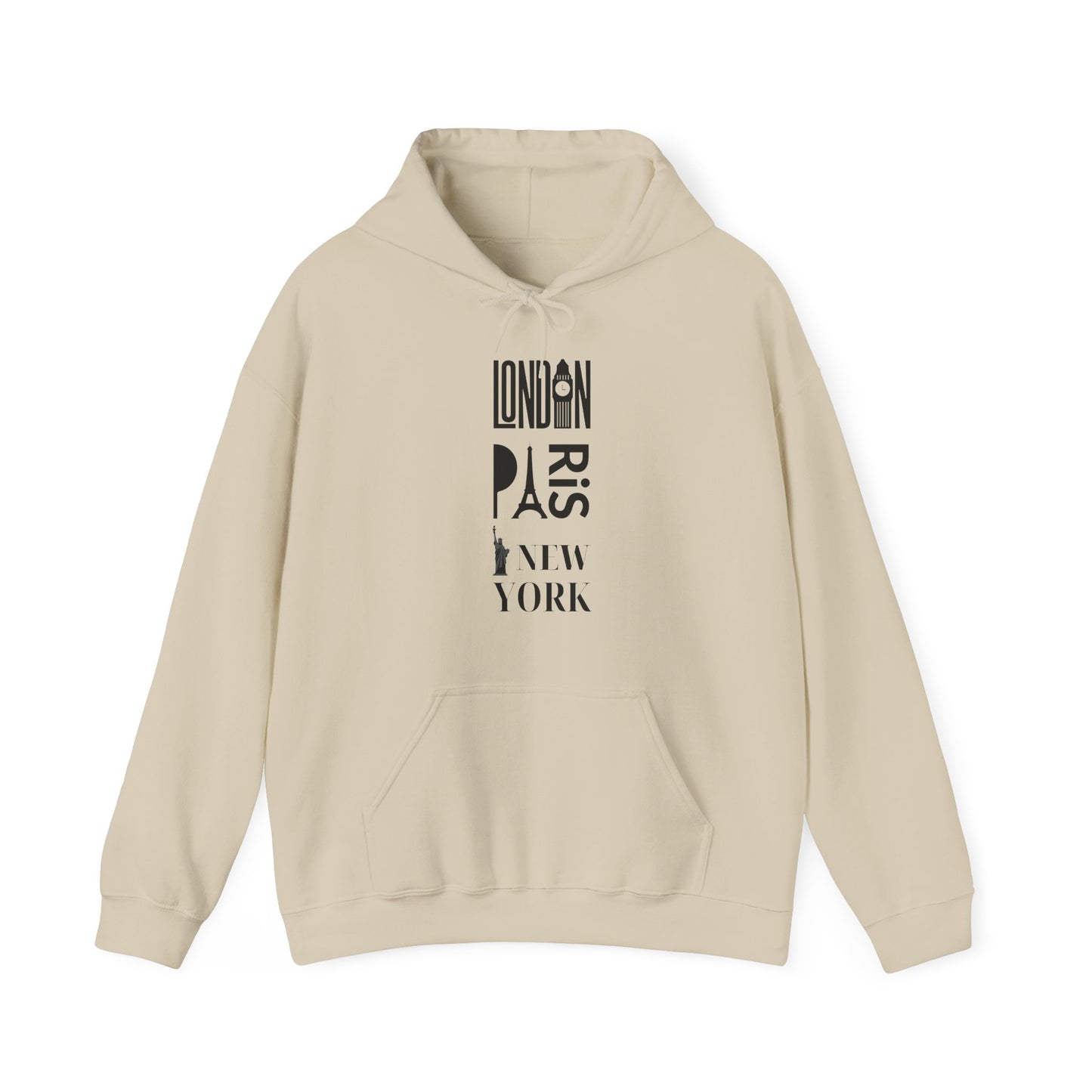 London Paris NY- Unisex Heavy Blend Hooded Sweatshirt (VARIETY OF COLORS)