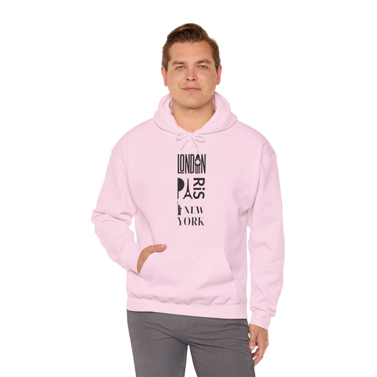 London Paris NY- Unisex Heavy Blend Hooded Sweatshirt (VARIETY OF COLORS)