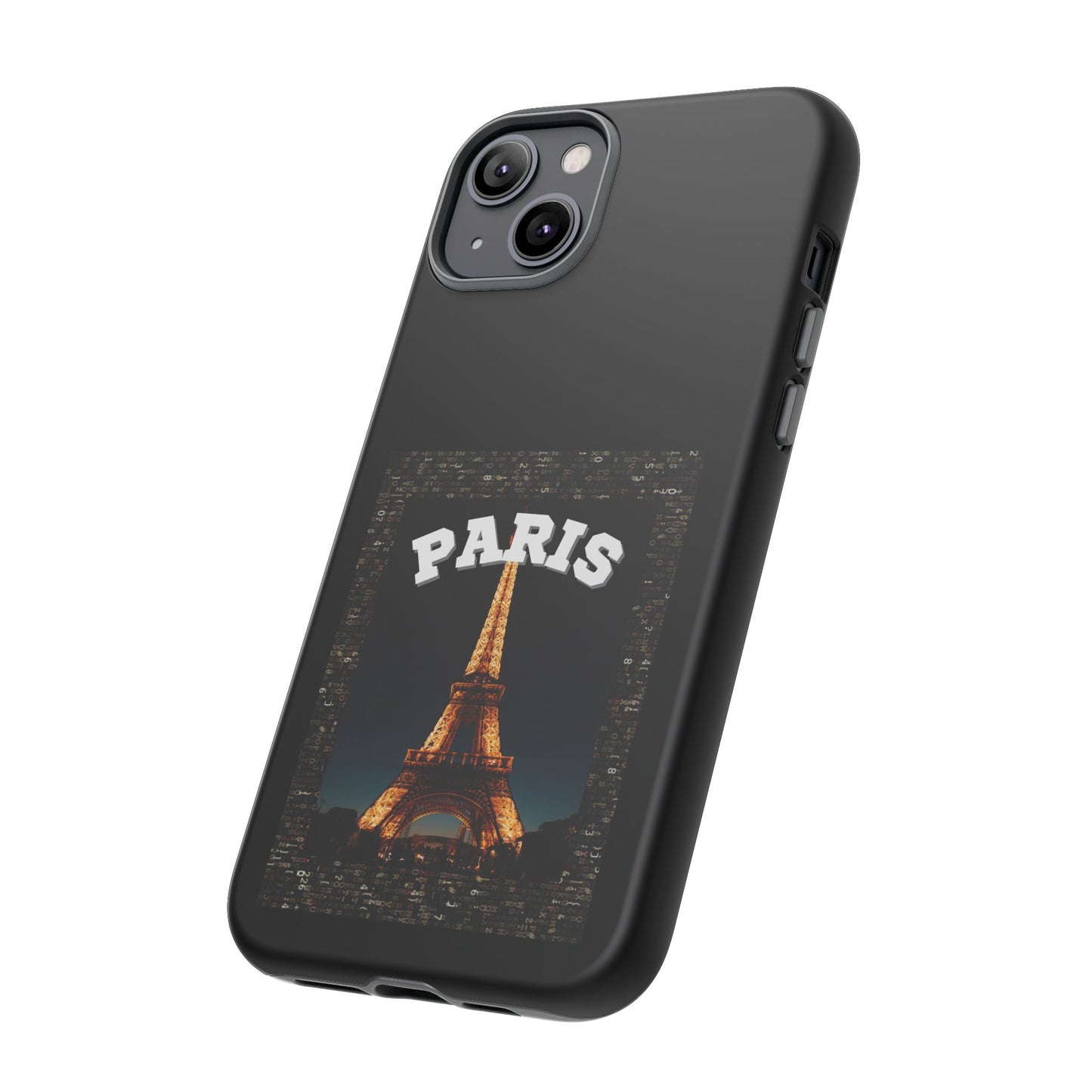 PARIS AT NIGHT- Tough Phone Cases - Fits Most Phone Sizes!! (BLACK) "Travel in Style"